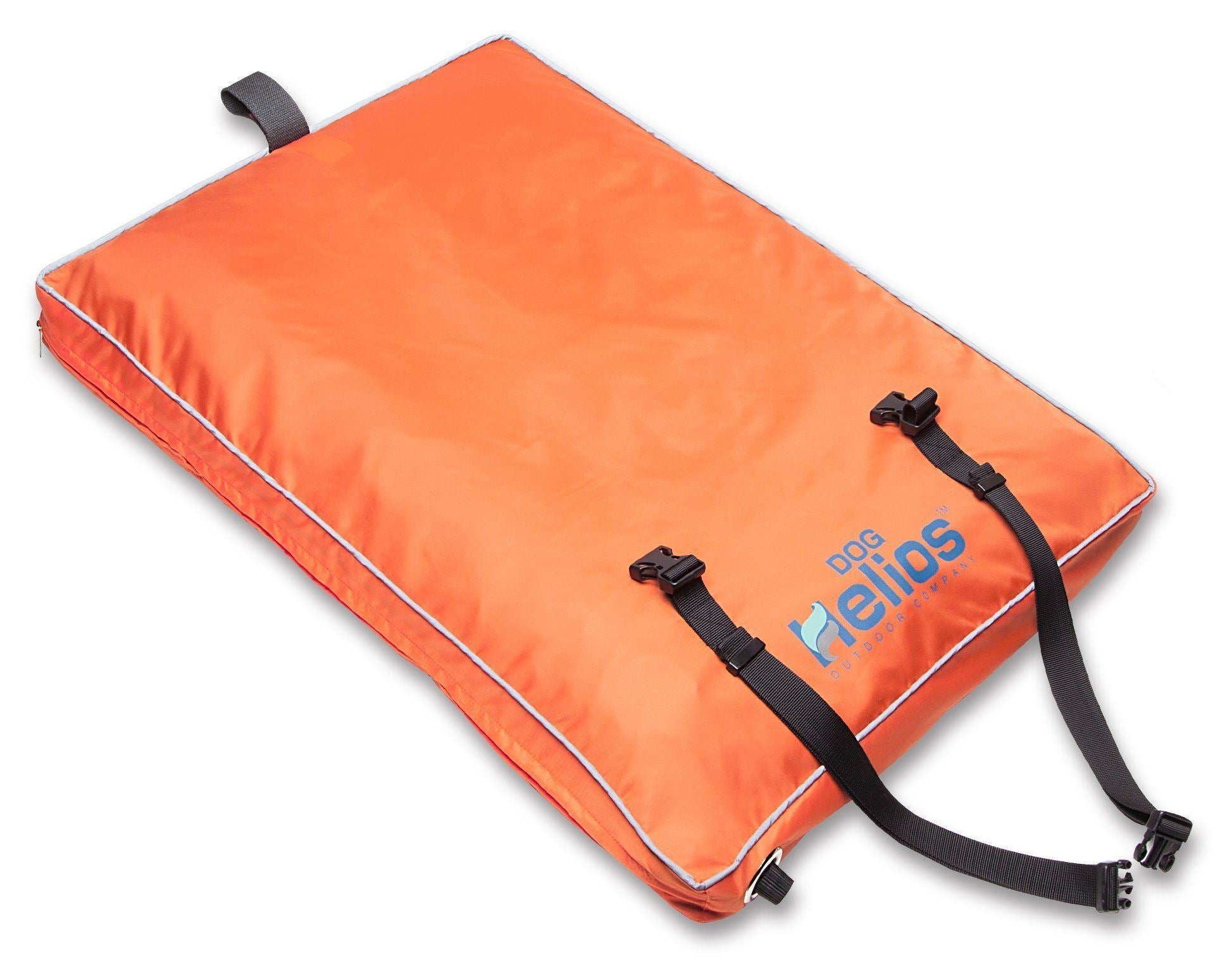 Pet Life Dog Helios Aero-Inflatable waterproof folding dog bed on outdoor camping site, portable inflatable pet lounge for travel and outdoor use.