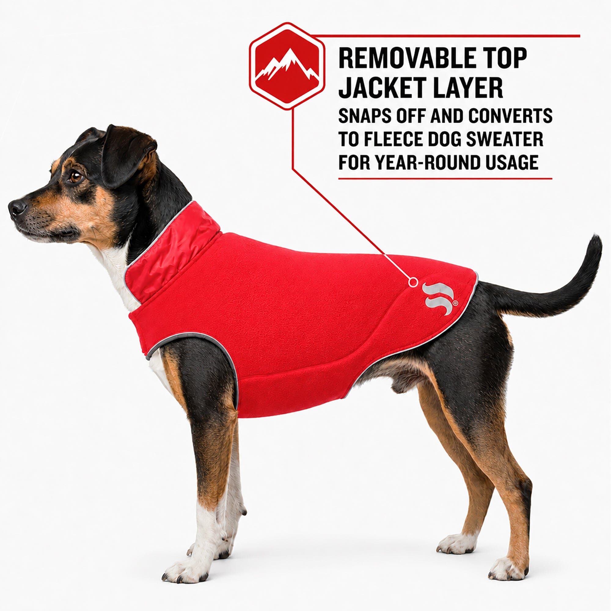 Dog Helios ® Lotus-Rusher 2-in-1 Dual-Removable Layered Performance Dog Jacket - OVERLANDERS Outfitter