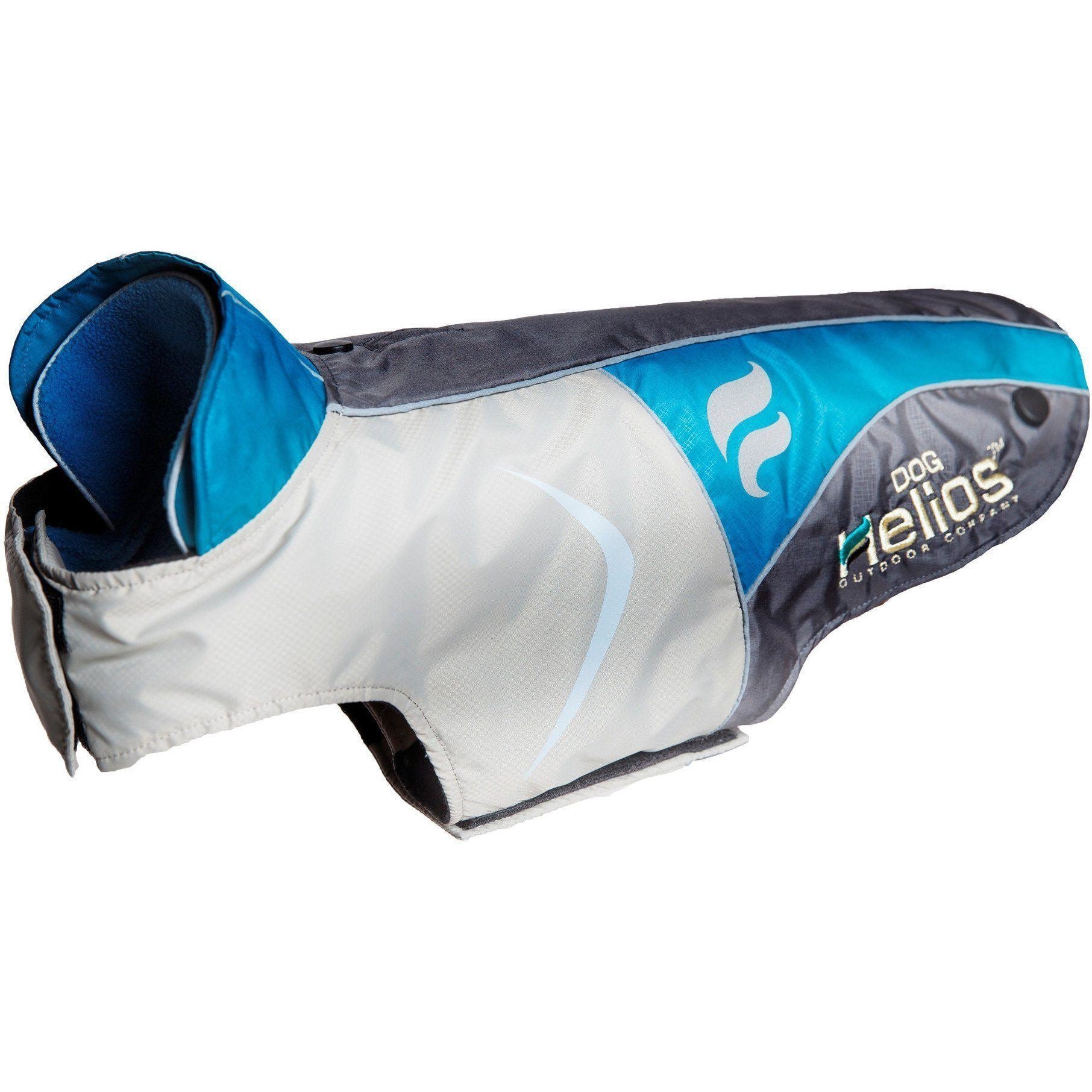 Pet Life Dog Helios Lotus-Rusher 2-in-1 waterproof convertible dog jacket with layered design and blackshark technology, shown on a dog.