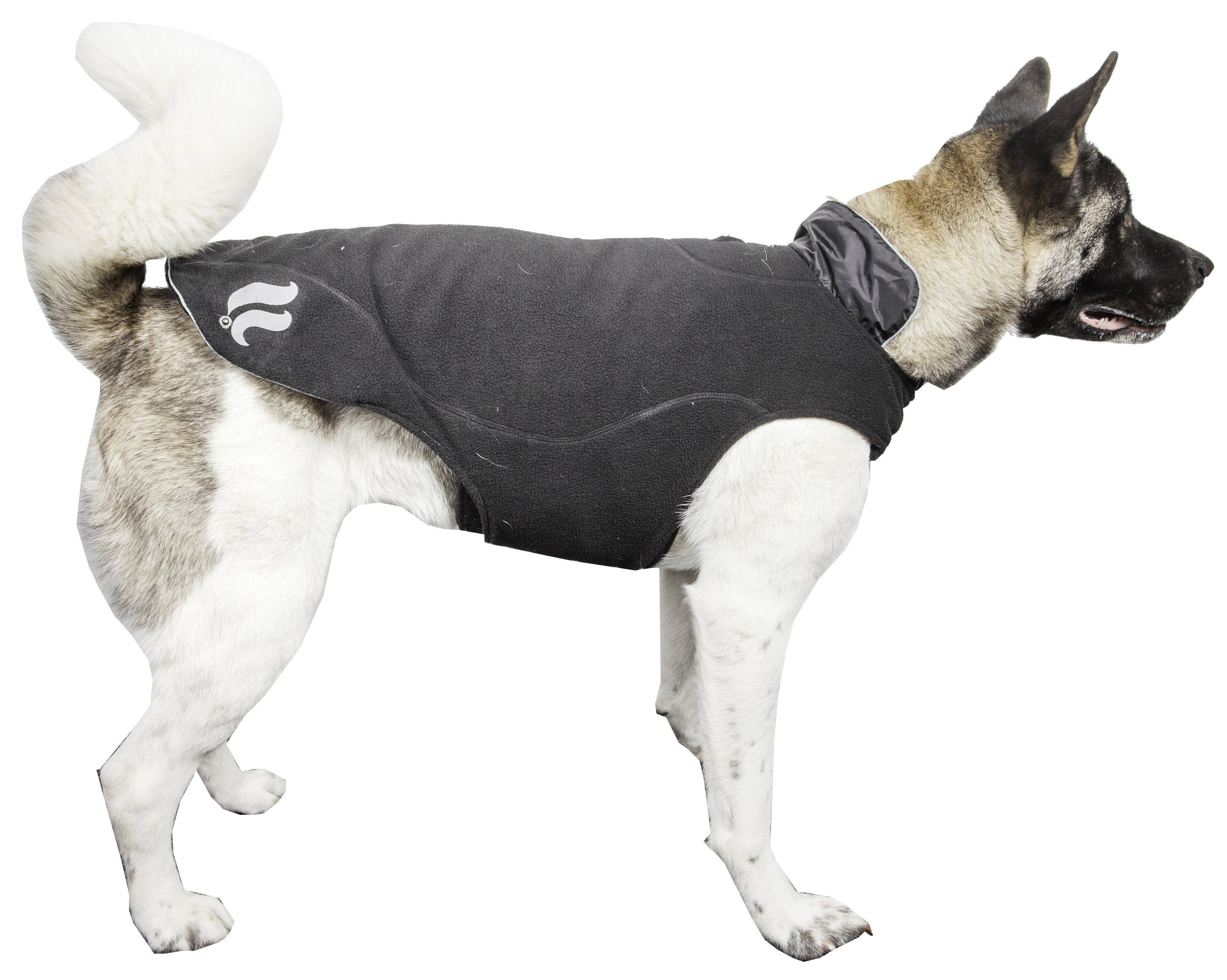 Pet Life Dog Helios Lotus-Rusher 2-in-1 waterproof convertible dog jacket with layered design and blackshark technology.