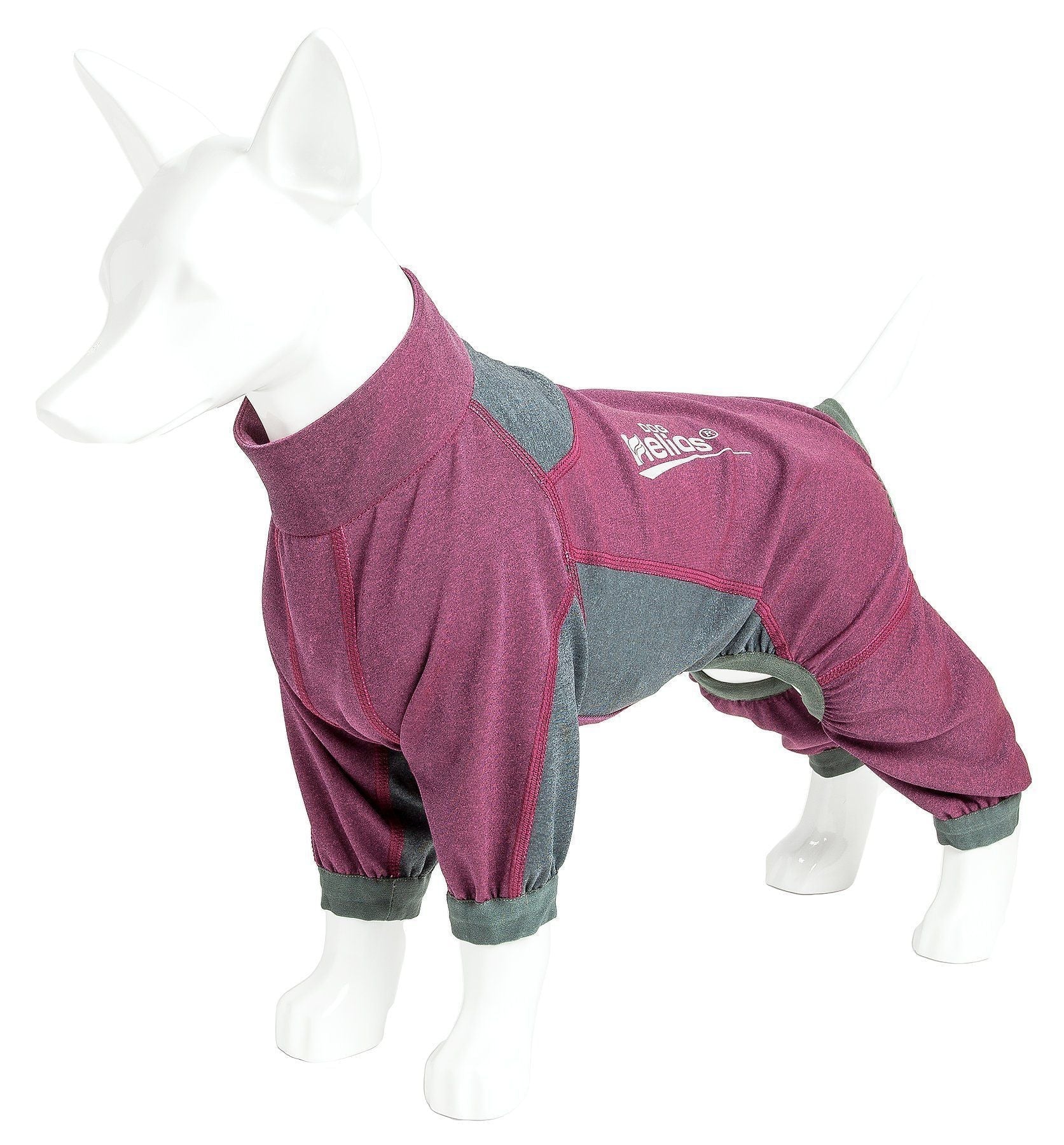 Pet Life Dog Helios Rufflex mediumweight 4-way stretch breathable fitness dog tracksuit jacket, full-bodied warmup apparel for dogs.