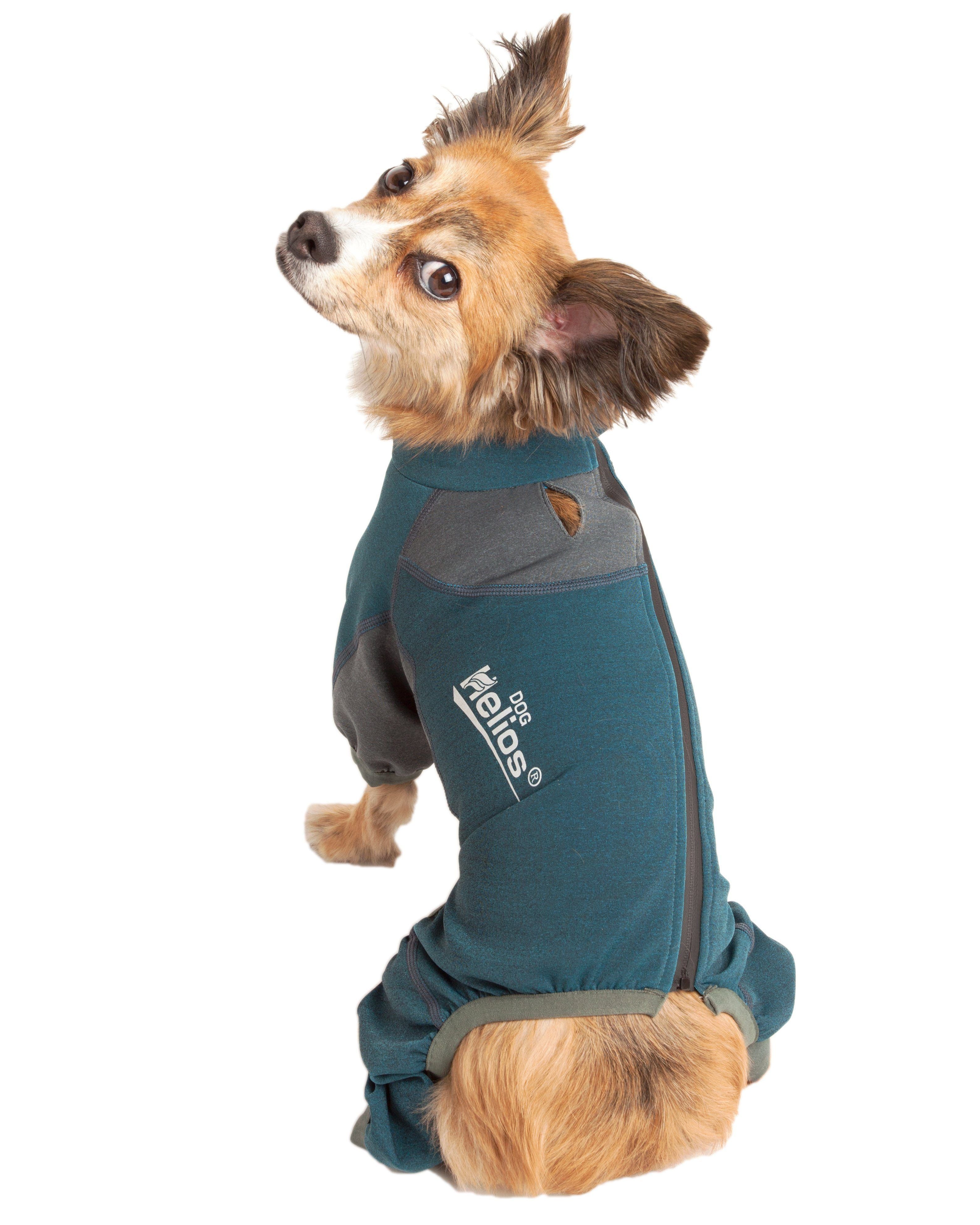 Dog Helios Rufflex mediumweight 4-way stretch breathable fitness dog tracksuit jacket showing full-body fit and performance fabric details.