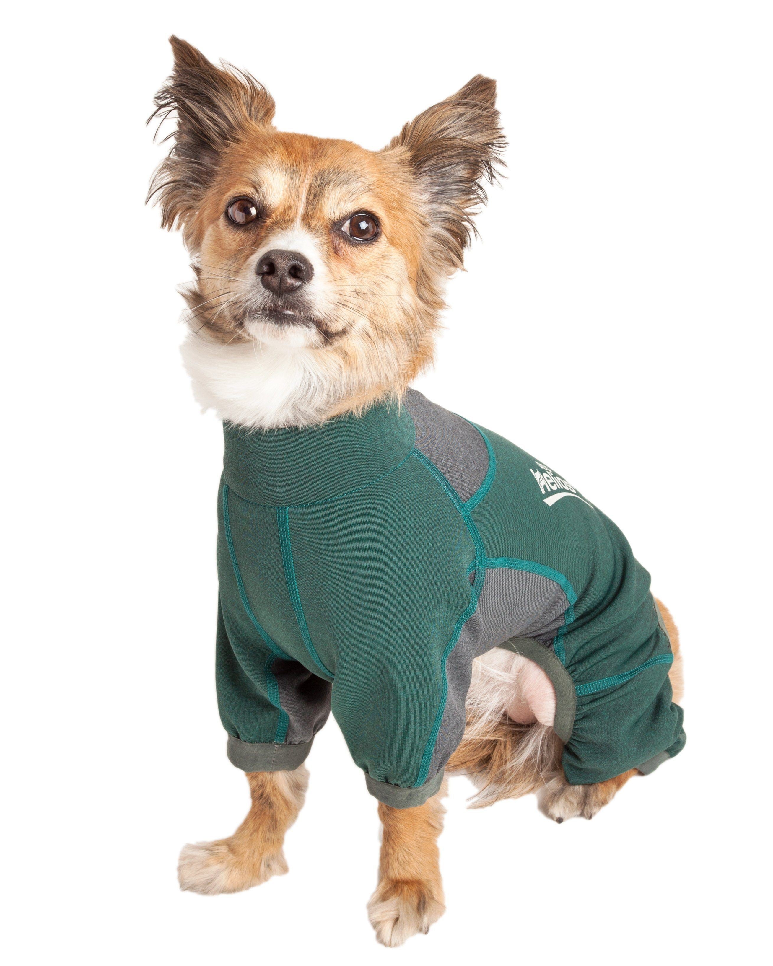 Dog Helios ® Rufflex mediumweight 4-way stretch fitness yoga dog tracksuit jacket, breathable and full-bodied for warm-up and play.