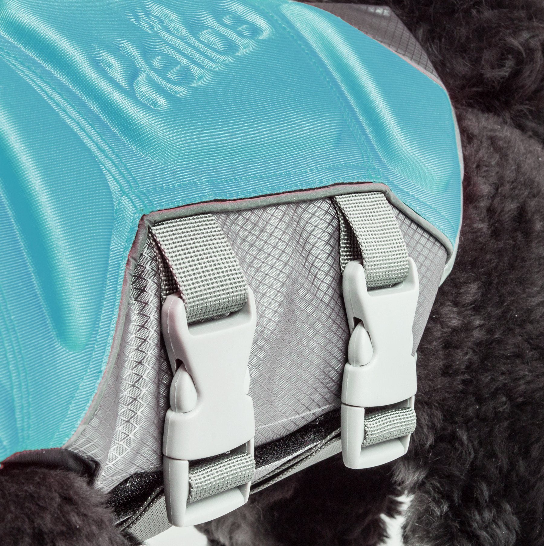 Reflective Pet Life Tidal Guard dog life jacket vest with multi-point stitching, designed for safety in water.