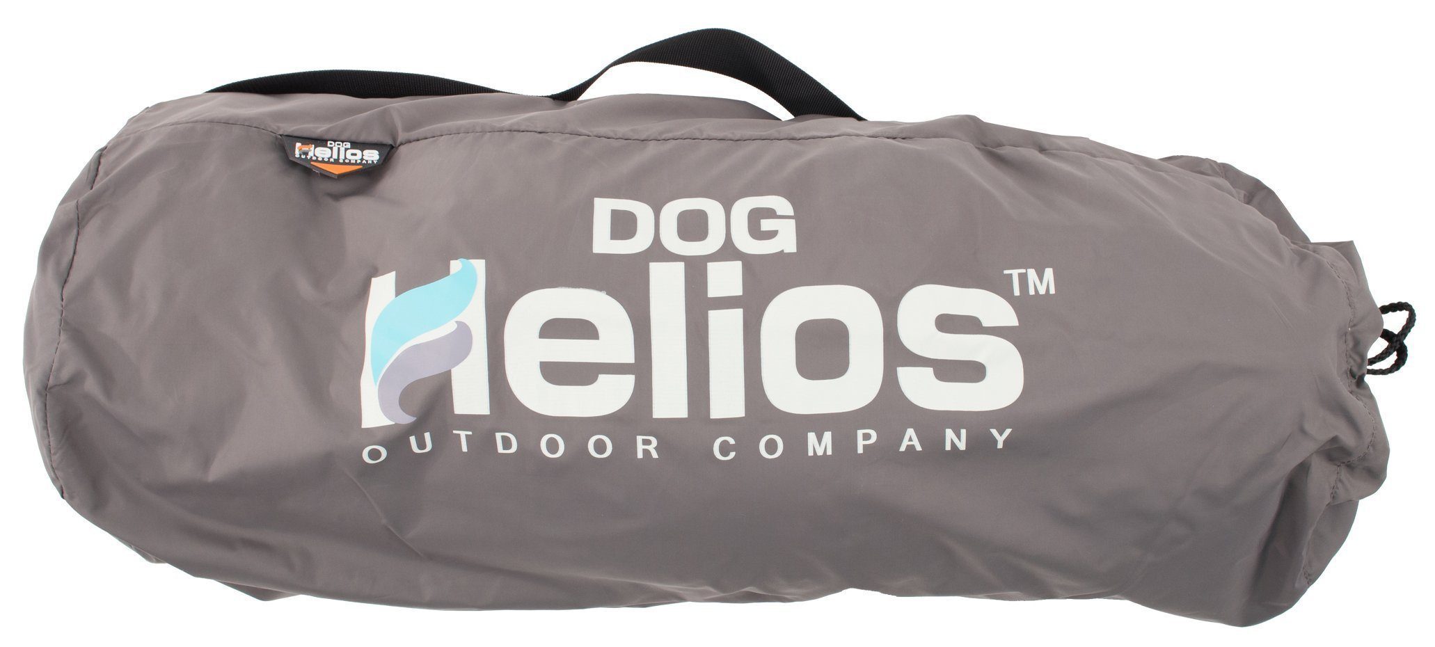 Dog Helios Trail-Barker water-resistant travel dog bed by Pet Life, black with Shark Technology, designed for multi-surface outdoor use.