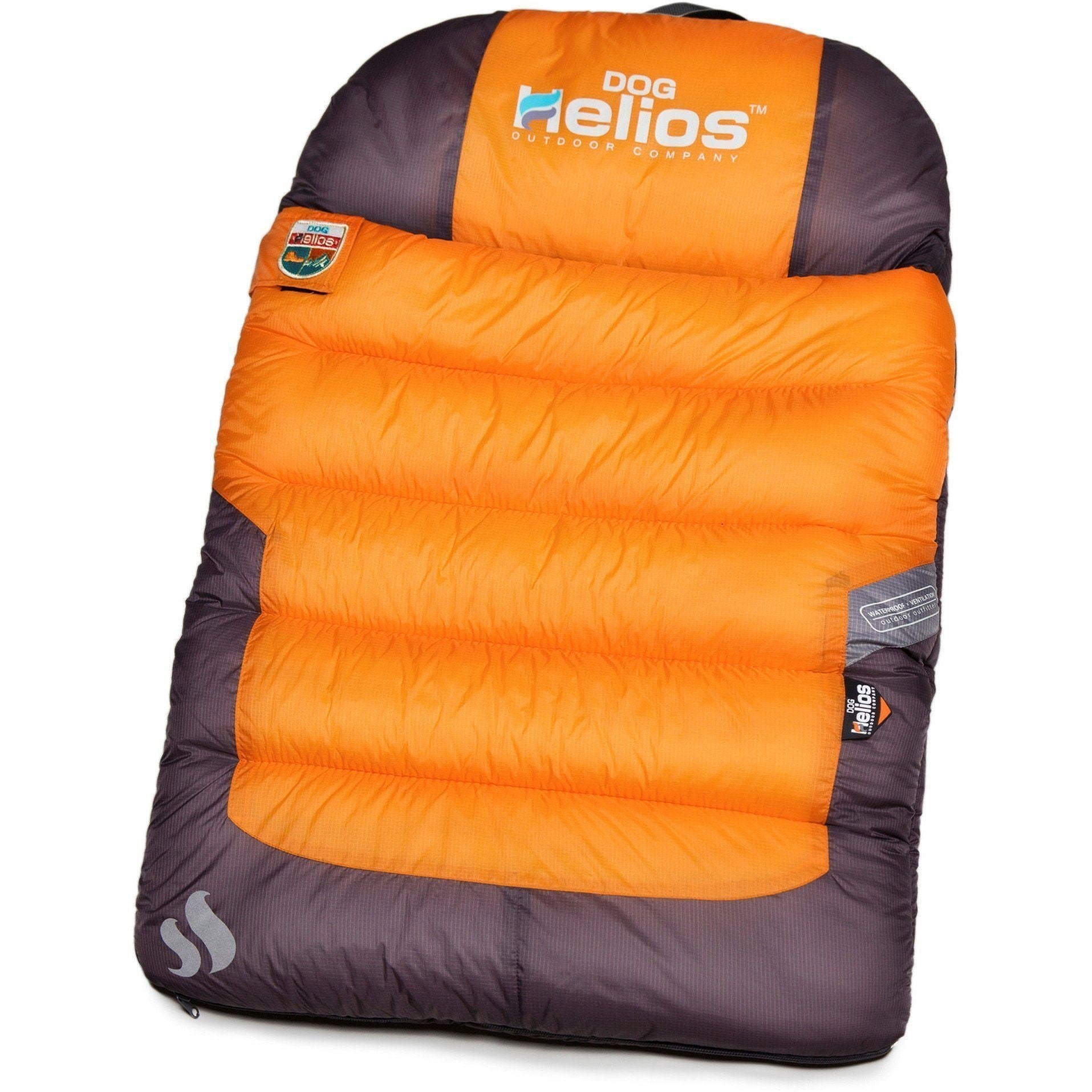 Dog Helios Trail-Barker water-resistant travel dog bed by Pet Life, black with Shark Technology, suitable for camping and outdoor use.