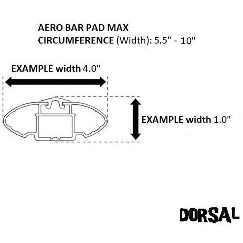 DORSAL Aero Roof Rack Pads - SunGuard (No Fade) for Wide Crossbars Thule Yakima Style - Set of 2 for Surfboards Kayaks SUP Snowboards Paddleboard - OVERLANDERS Outfitter