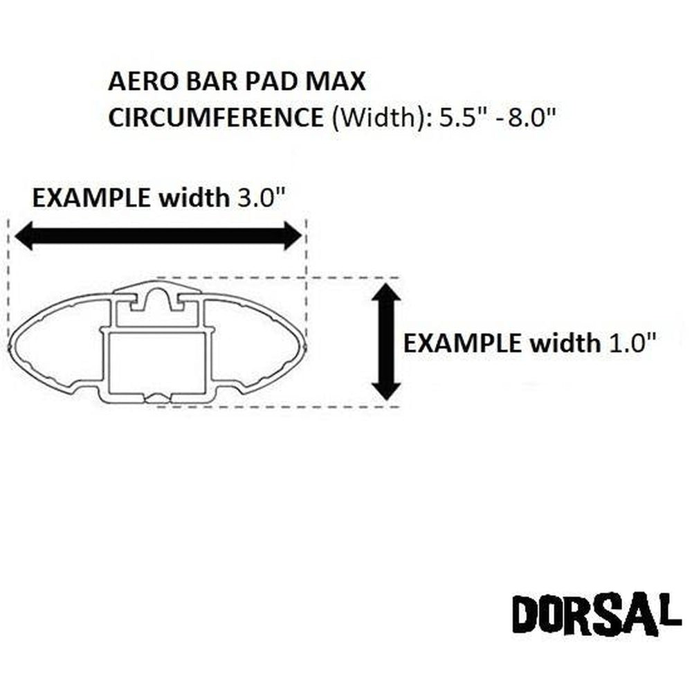 DORSAL Aero Roof Rack Pads 28 Inch Wide with Locking Straps - Pack of 4 for Car Surfboard Kayak SUP Long - OVERLANDERS Outfitter