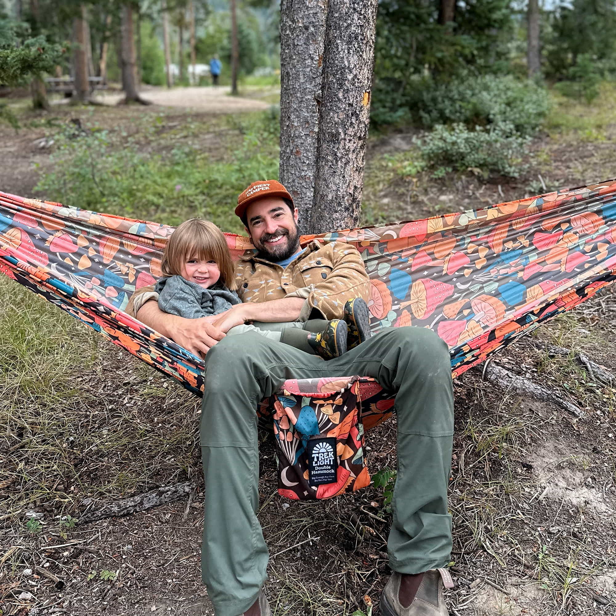 Double Hammock & Pro Hanging Straps (Midnight Mushroom Print) - OVERLANDERS Outfitter