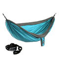 Double Hammock & Pro Hanging Straps (Aqua & Charcoal) - OVERLANDERS Outfitter