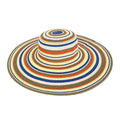 Women's wide brim straw sun hat by Peter Grimm Drew, multicolor headwear with a stylish, sun-shielding brim.
