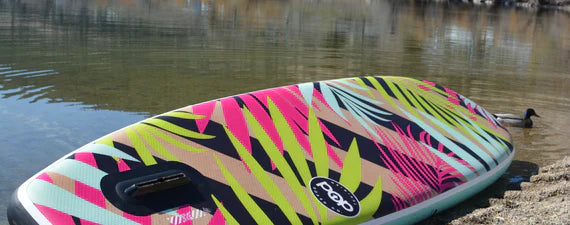Backcountry Sportsman 10'6 Royal Hawaiian Palm fishing rod with detailed close-up of the handle and vibrant palm design.