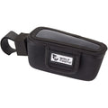 Wolf Tooth Components Mountain BarBag in black with clear top, designed for handlebar and stem use.
