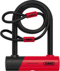 Black Abus 420K/150HB140 U-Lock with Cobra 10/120 U-Lock for bicycles, featuring sturdy metal construction and lock mechanisms.