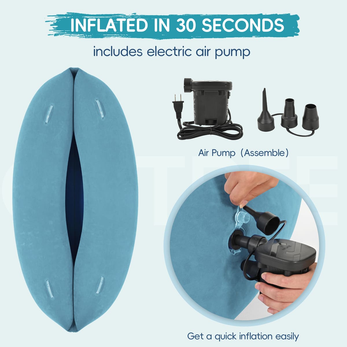Outree sensory pea pod chair for kids, inflatable hug boat designed for calming and therapy, featuring a soft, cozy interior.