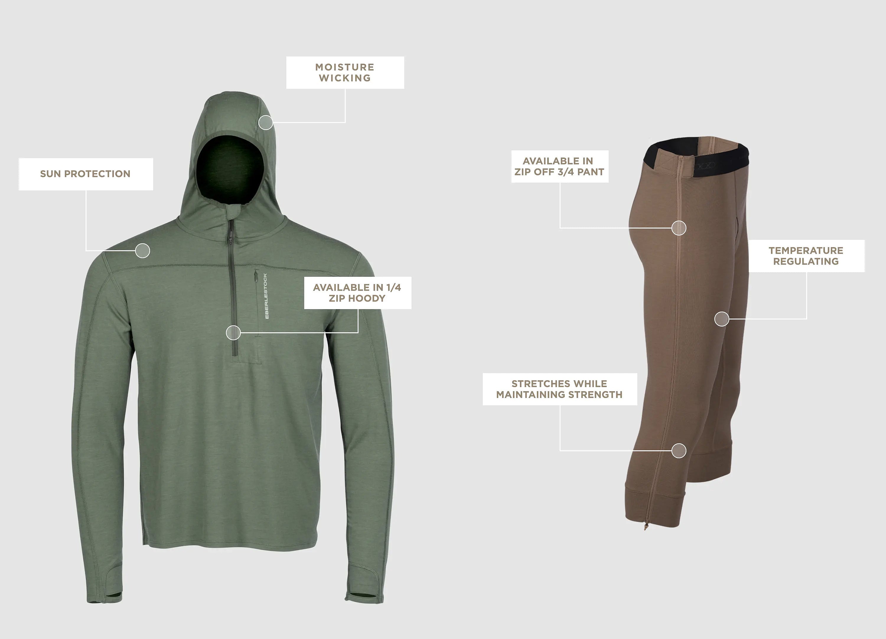 Eberlestock Lochsa Merino Zip Hoody - w/ Quick Dry & Moisture Wicking - OVERLANDERS Outfitter