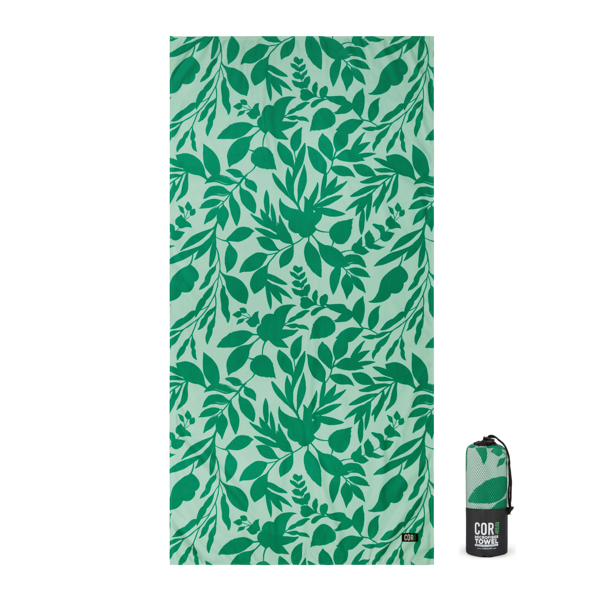 COR Surf eco travel beach towel with quick-dry, sand-resistant fabric, ideal for eco-friendly travel and outdoor adventures.