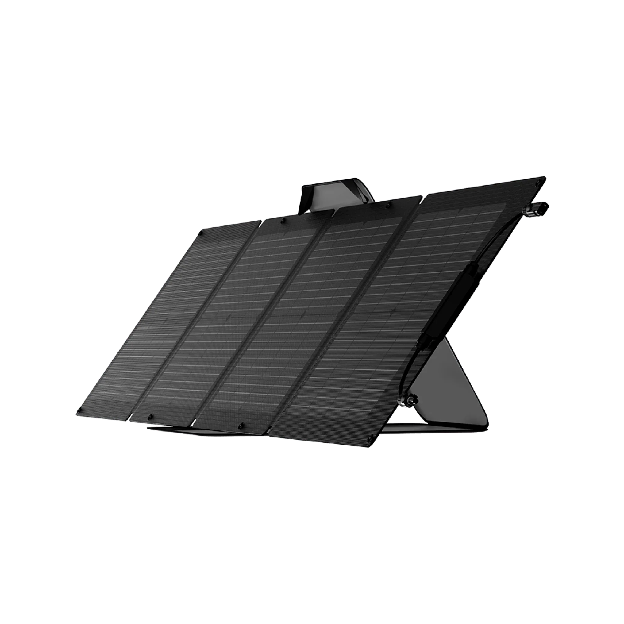Green Vista Living EcoFlow 110W portable solar panel, lightweight, waterproof, with 23% conversion rate, ideal for outdoor solar power.