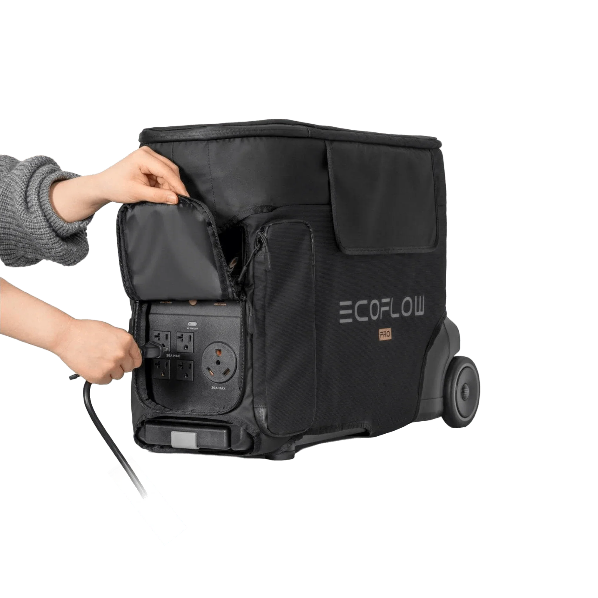 Green Vista Living EcoFlow DELTA Pro Bag, durable water-resistant storage accessory for DELTA series power stations.