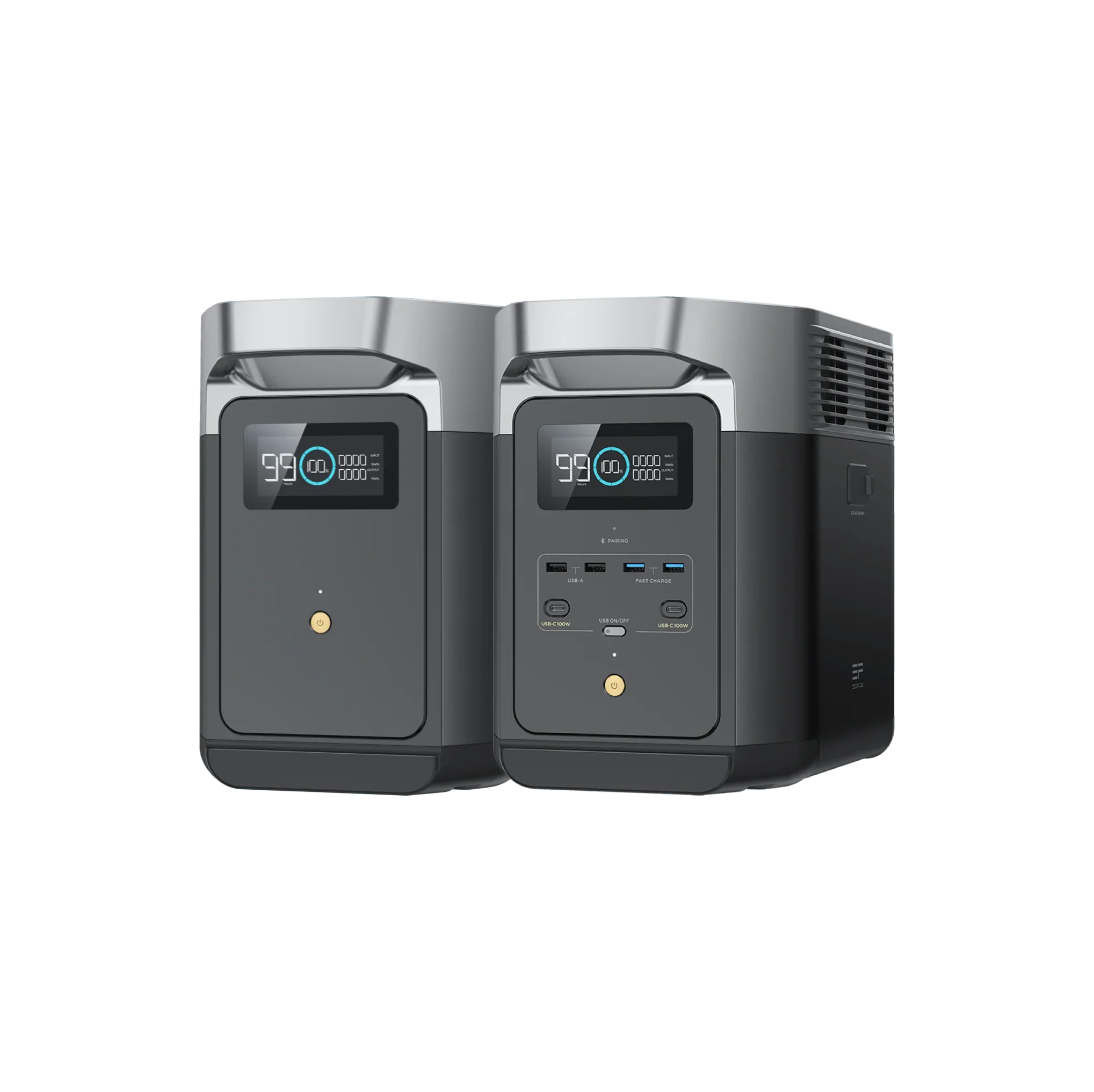 Green Vista Living EcoFlow DELTA 2 portable power station with smart extra battery, 2048Wh expandable backup power.