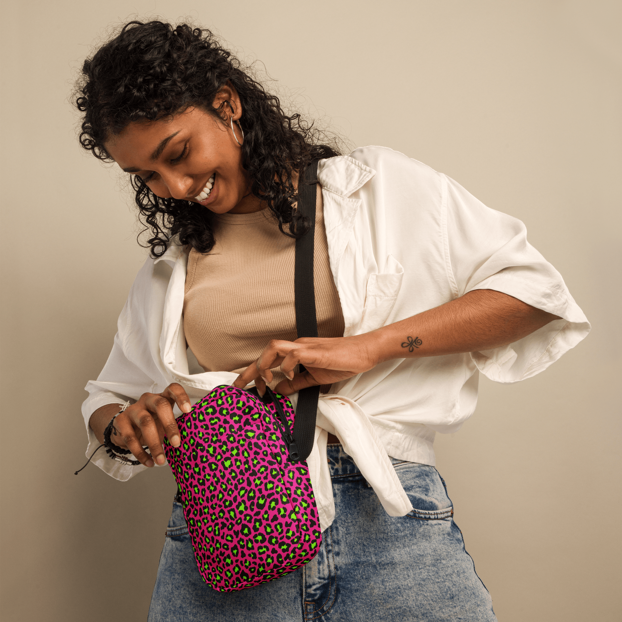 Electric Leopard Crossbody Bag