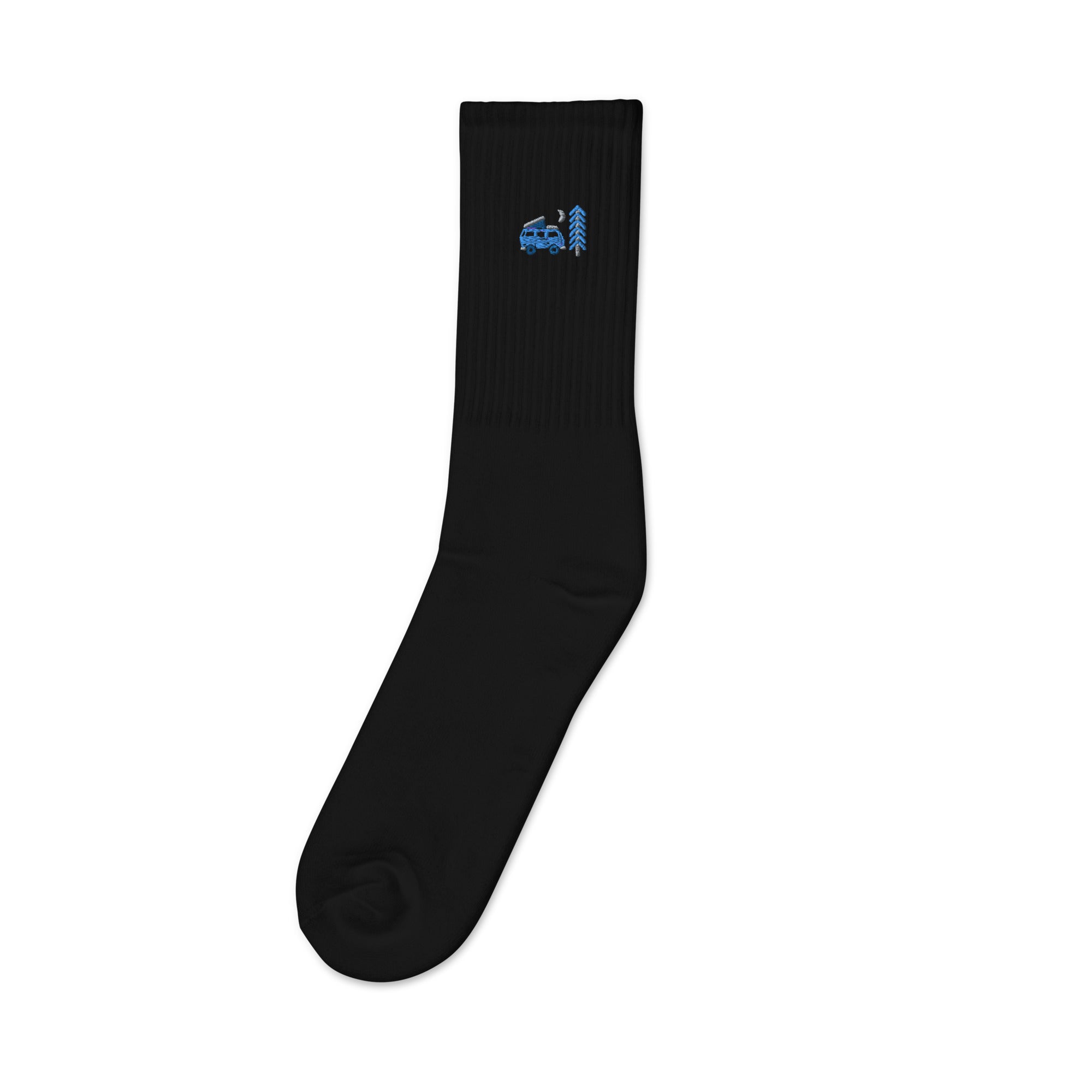 Go Outside Van & Moon Embroidered Socks - OVERLANDERS Outfitter