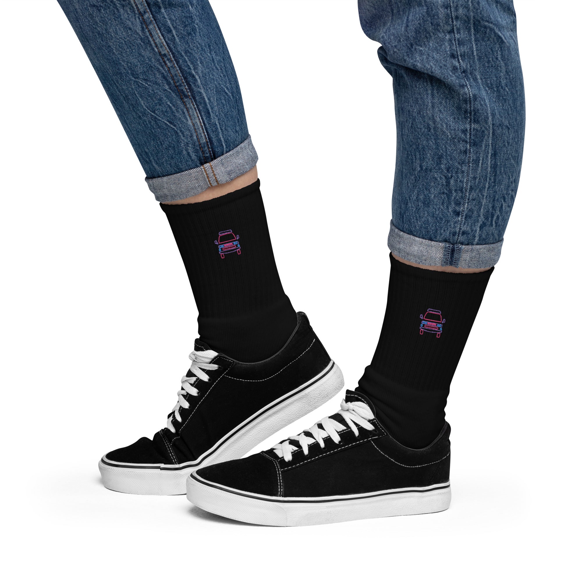 Friendly Face Embroidered Socks - OVERLANDERS Outfitter