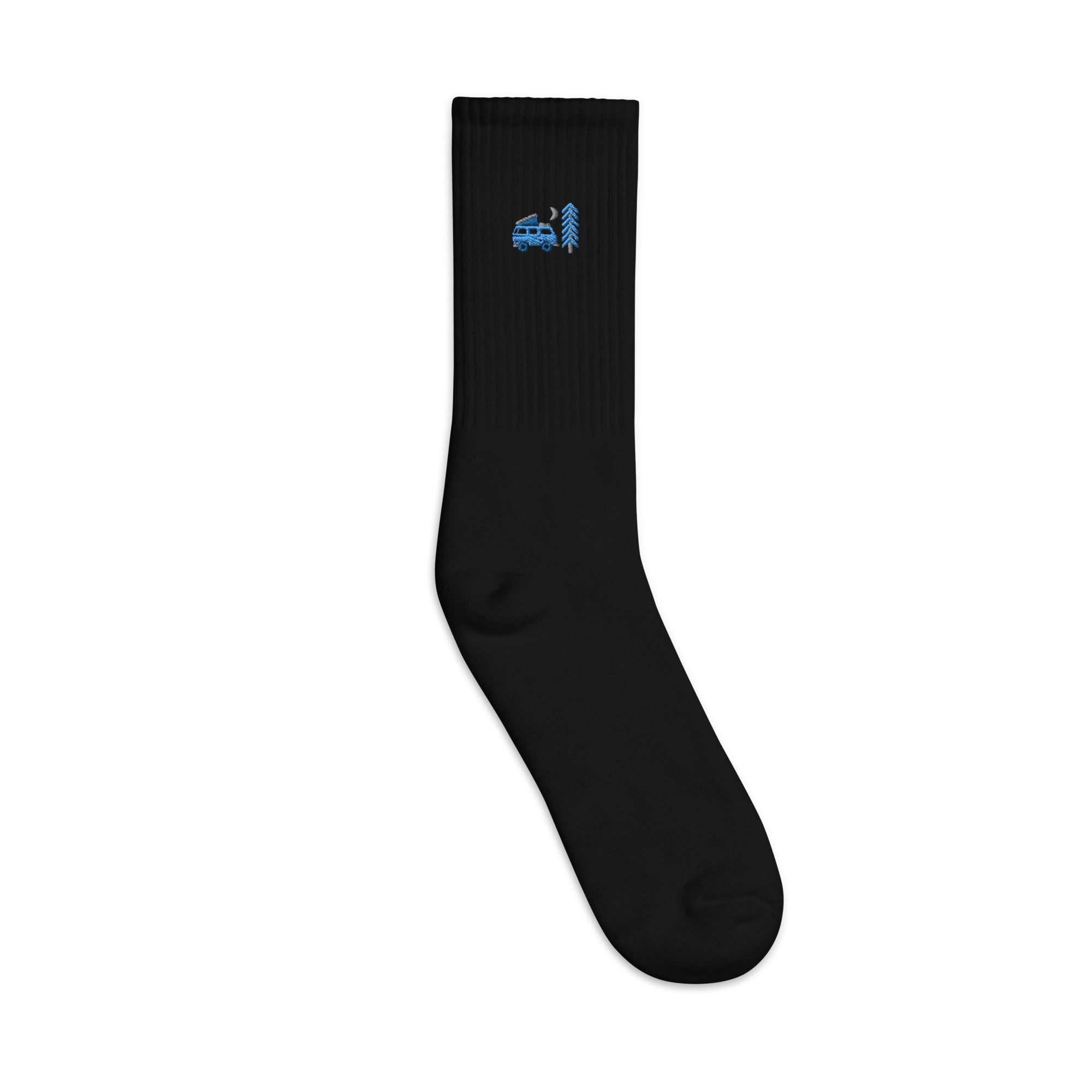 Go Outside Van & Moon Embroidered Socks - OVERLANDERS Outfitter
