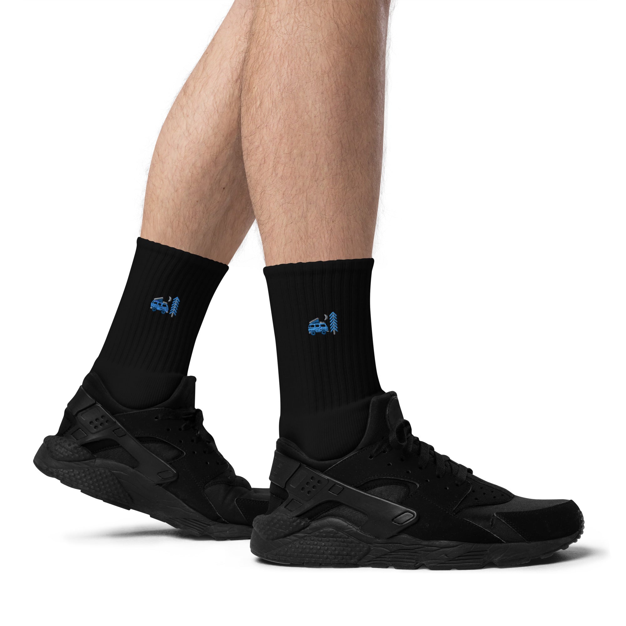Go Outside Van & Moon Embroidered Socks - OVERLANDERS Outfitter