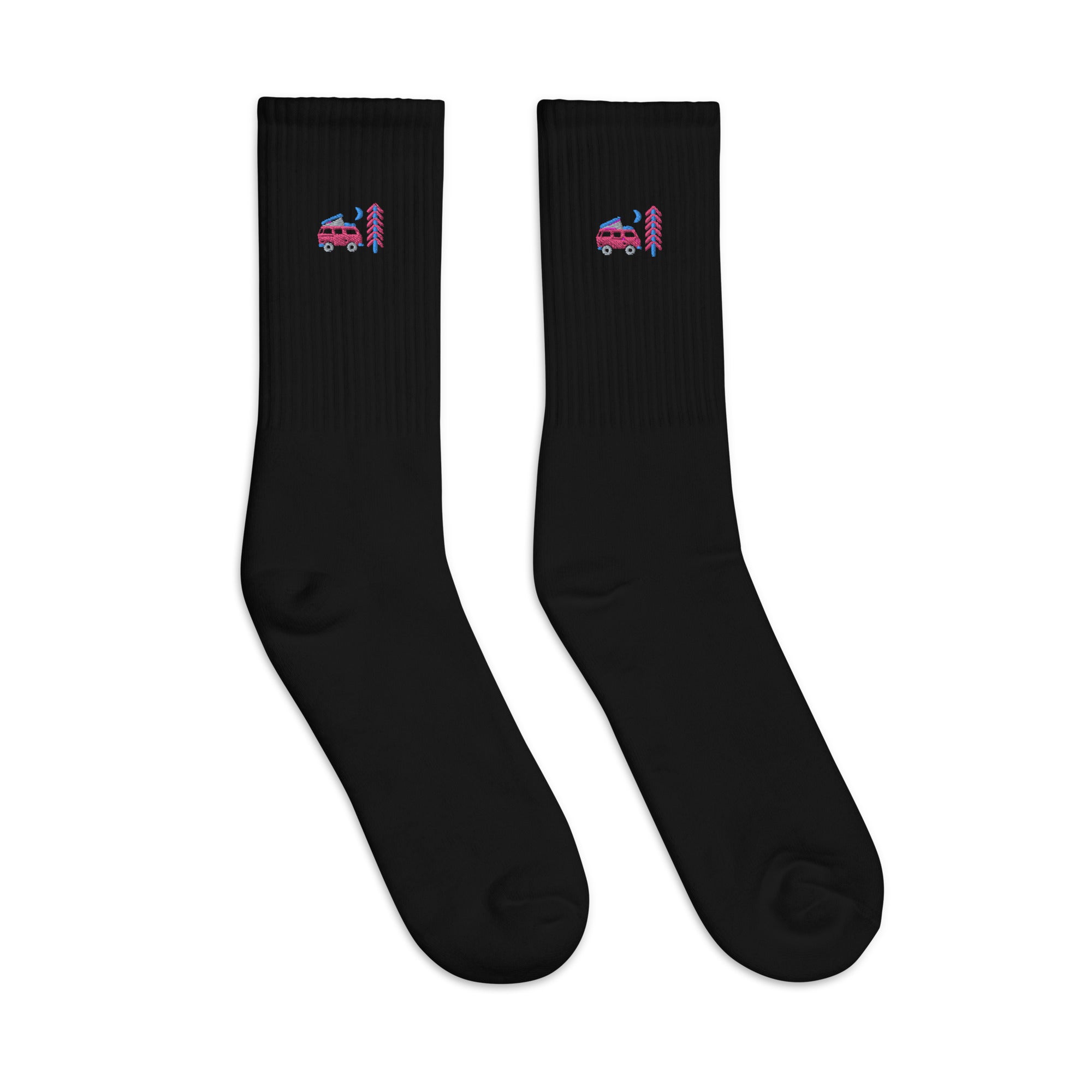 Go Outside Van & Moon Embroidered Socks - OVERLANDERS Outfitter