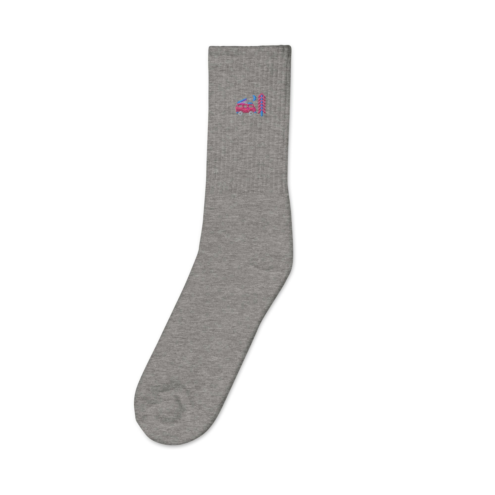 Go Outside Van & Moon Embroidered Socks - OVERLANDERS Outfitter