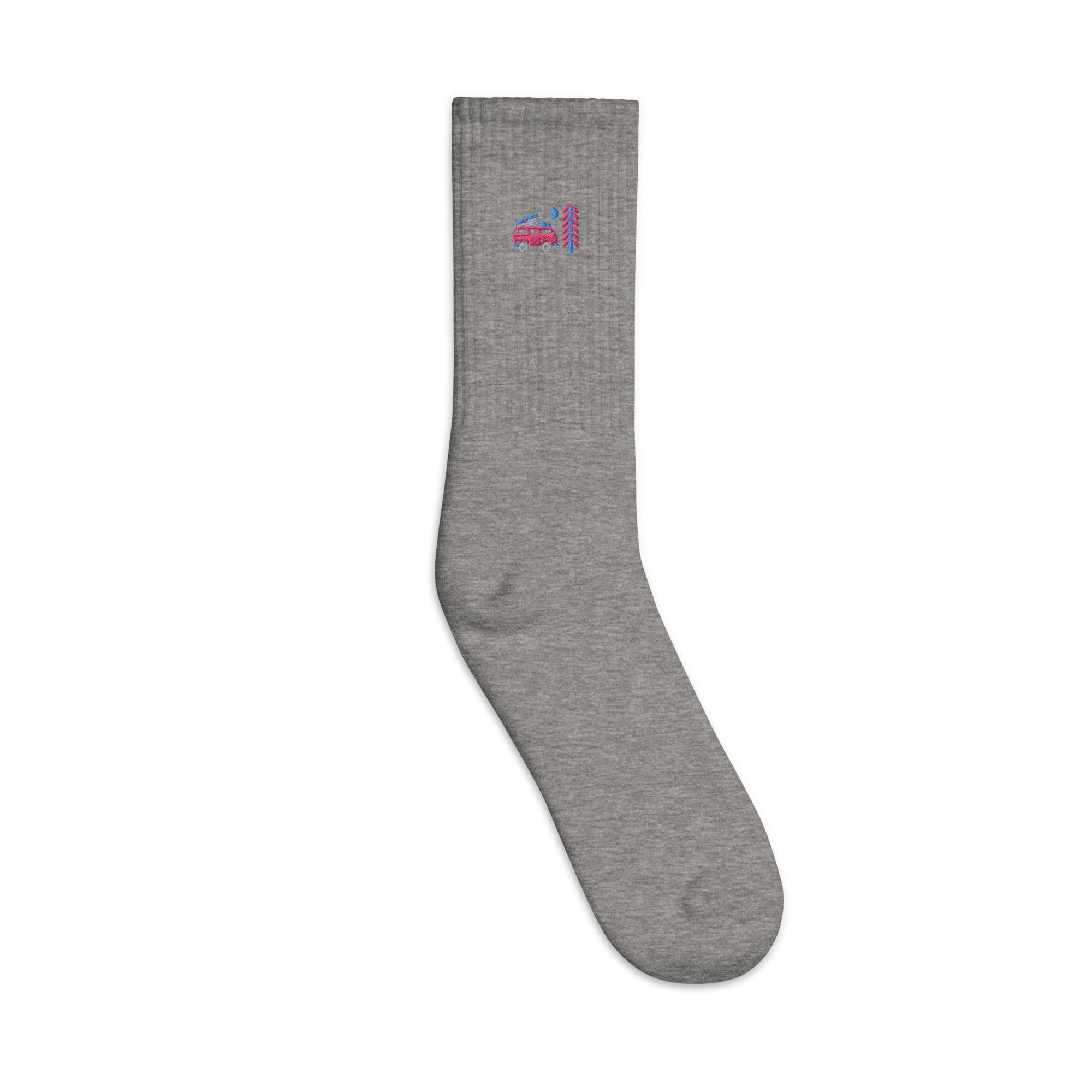 Go Outside Van & Moon Embroidered Socks - OVERLANDERS Outfitter