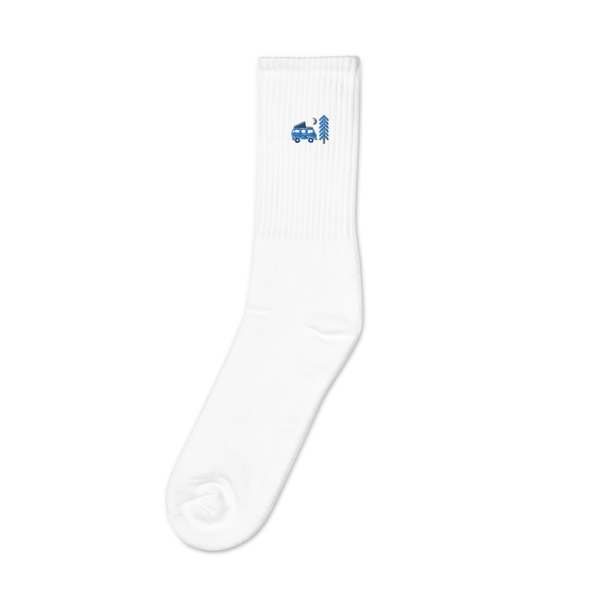 Go Outside Van & Moon Embroidered Socks - OVERLANDERS Outfitter