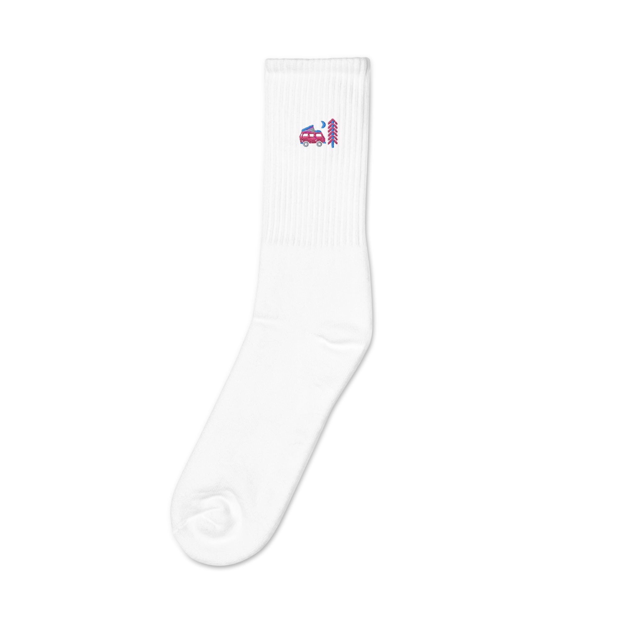 Go Outside Van & Moon Embroidered Socks - OVERLANDERS Outfitter
