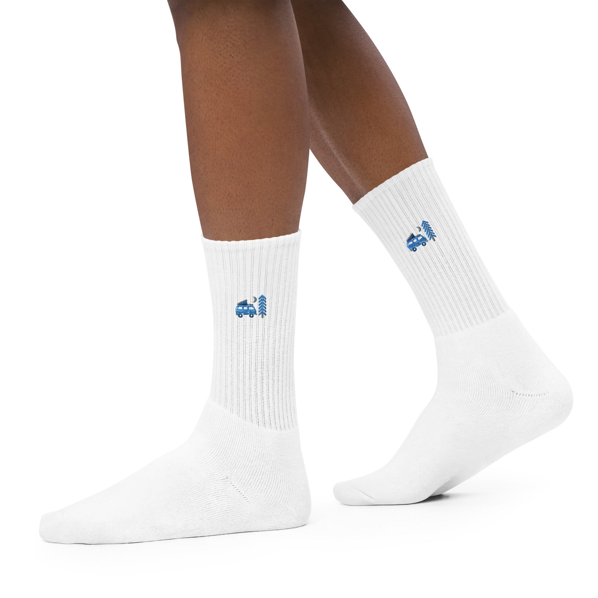 Go Outside Van & Moon Embroidered Socks - OVERLANDERS Outfitter