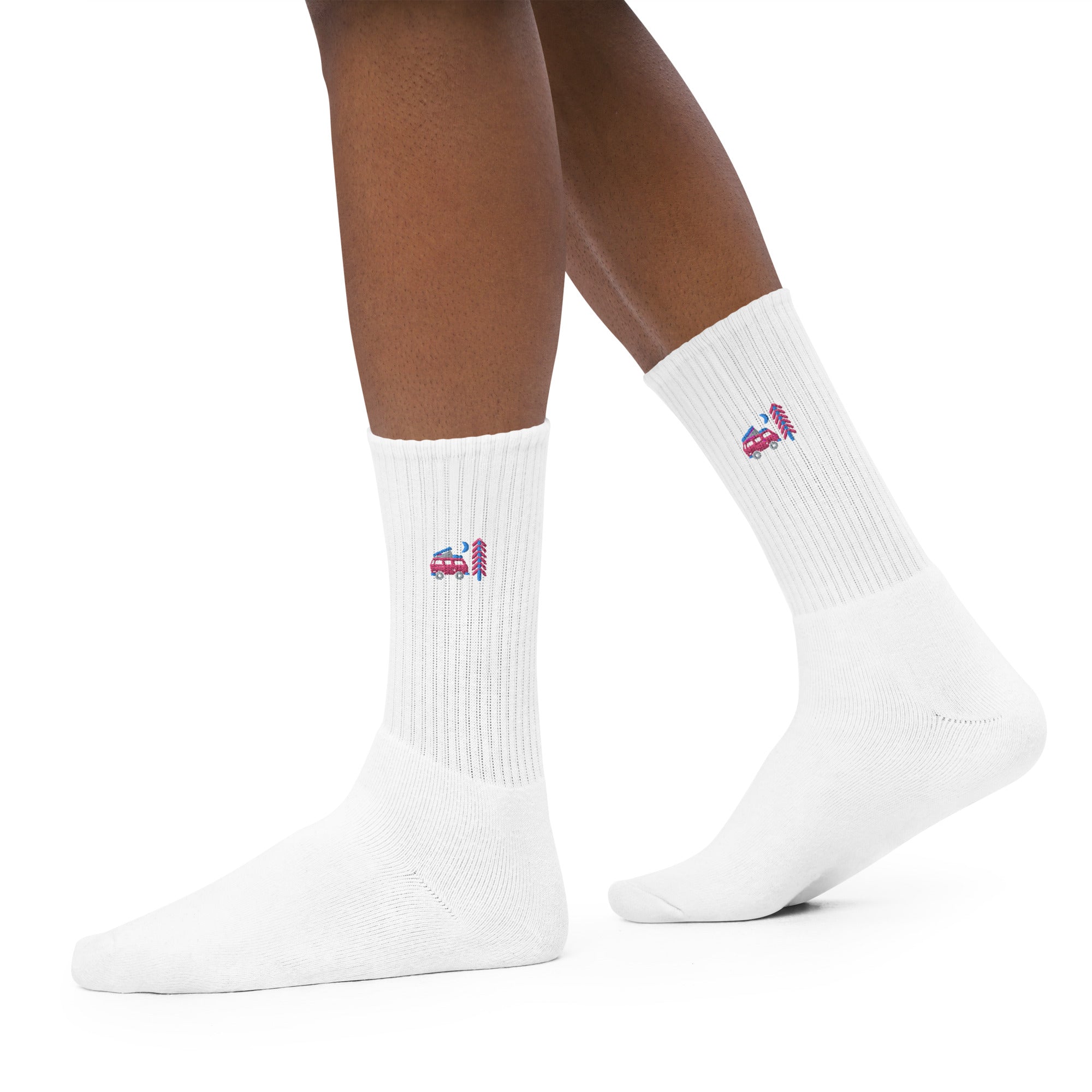 Go Outside Van & Moon Embroidered Socks - OVERLANDERS Outfitter
