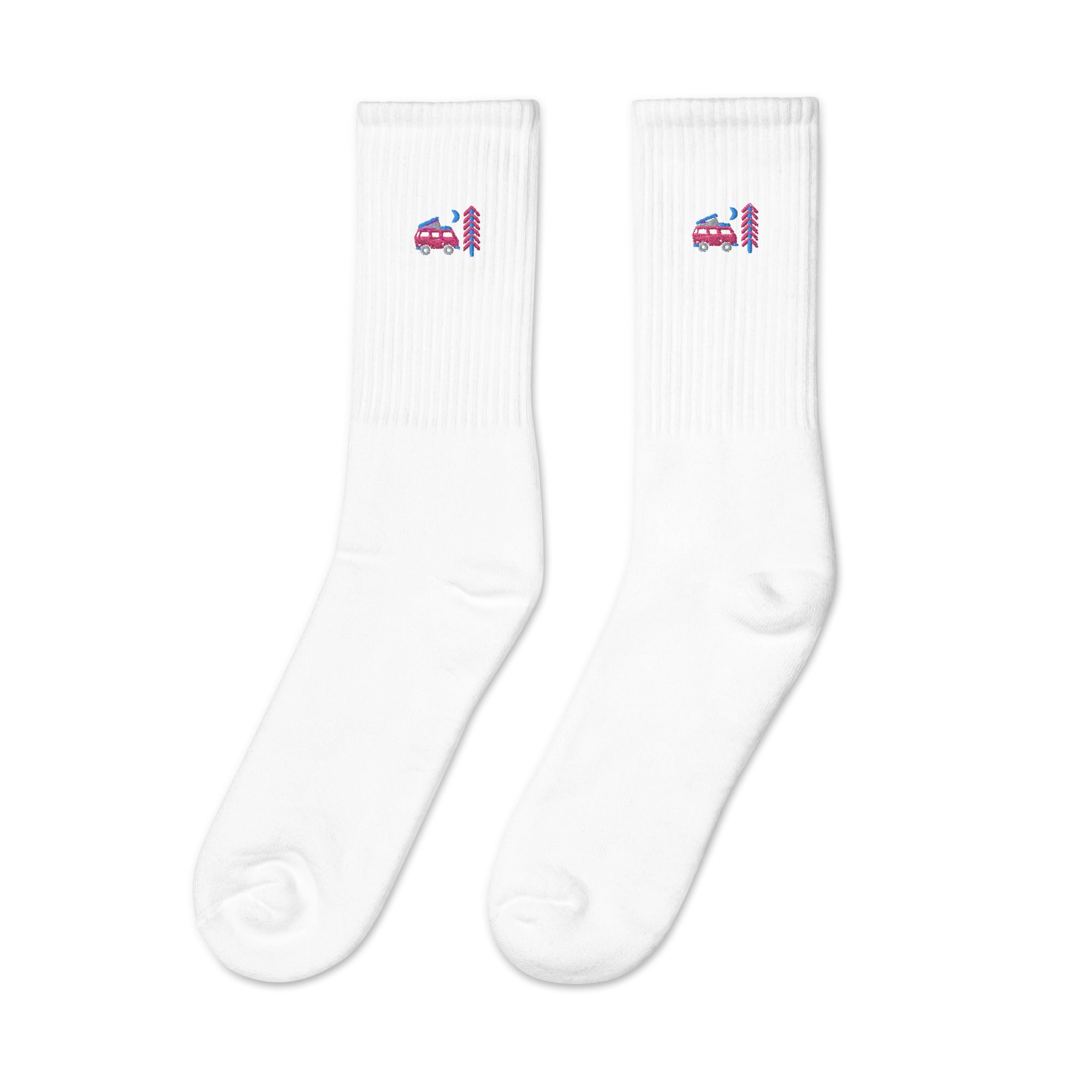 Go Outside Van & Moon Embroidered Socks - OVERLANDERS Outfitter