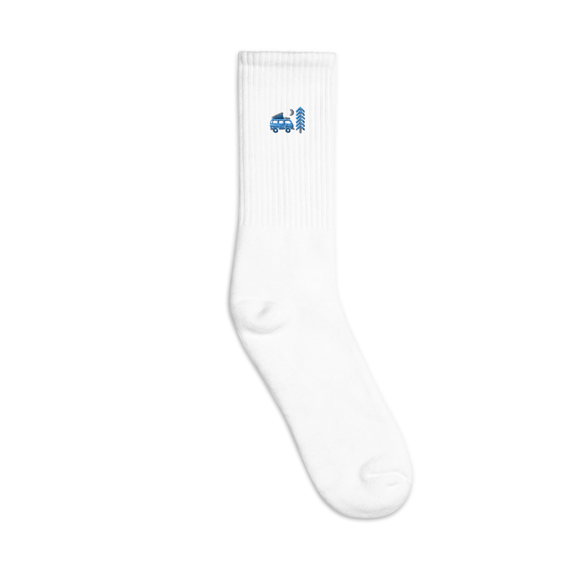 Go Outside Van & Moon Embroidered Socks - OVERLANDERS Outfitter