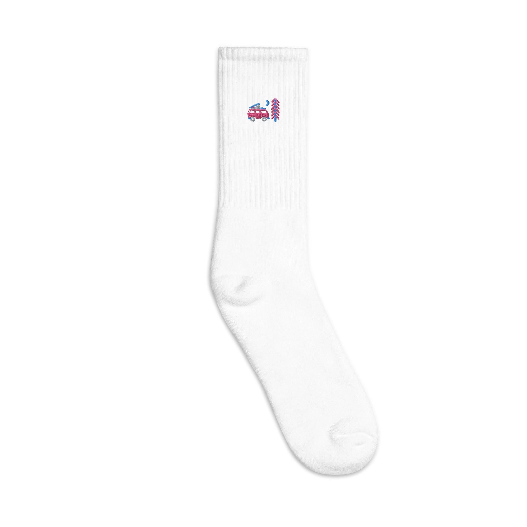 Go Outside Van & Moon Embroidered Socks - OVERLANDERS Outfitter