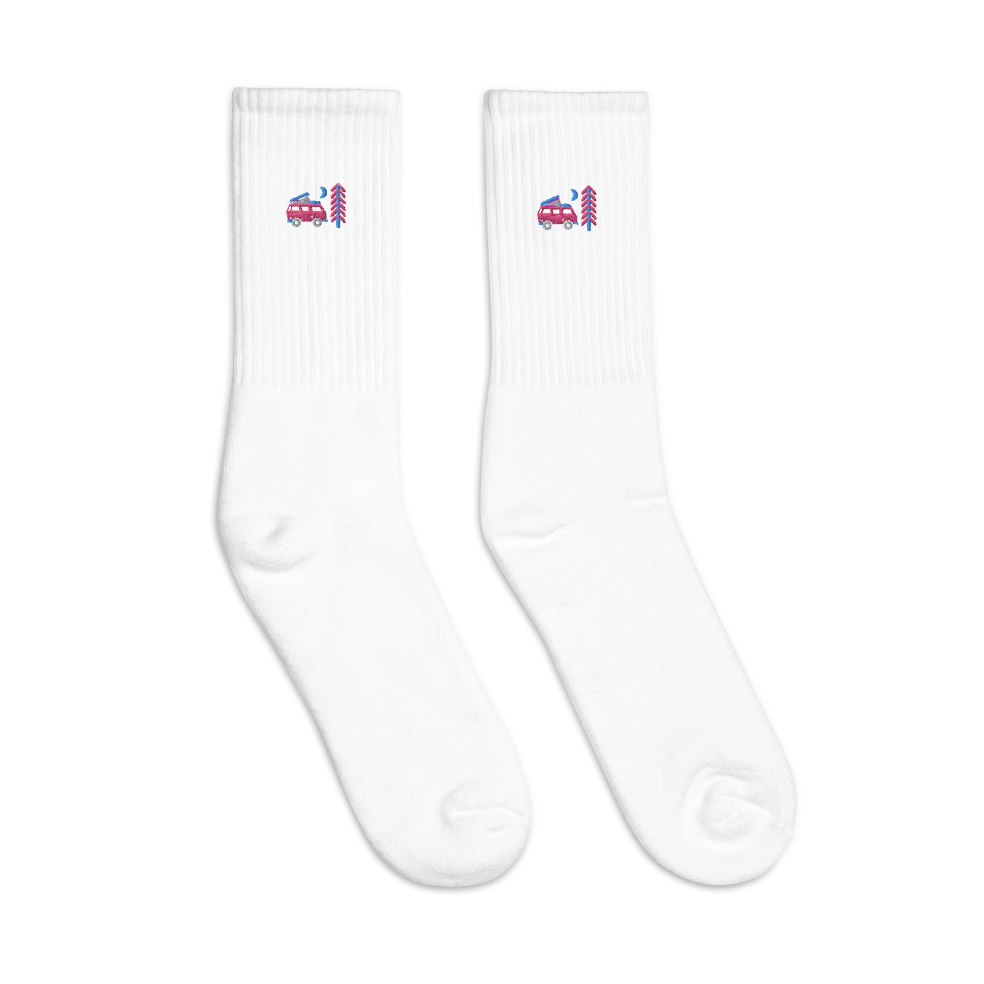 Go Outside Van & Moon Embroidered Socks - OVERLANDERS Outfitter