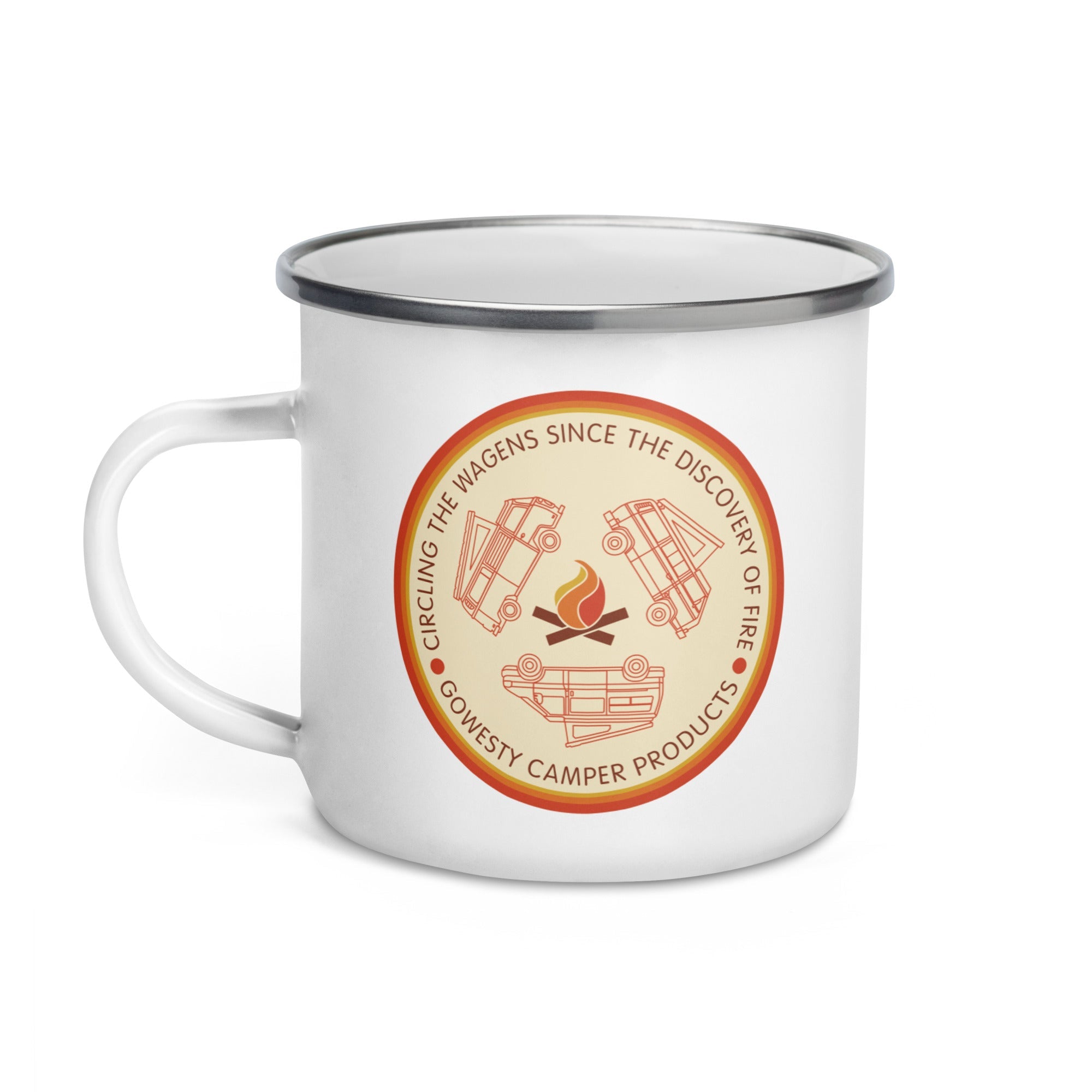 Circle the Wagens Enamel Mug - OVERLANDERS Outfitter