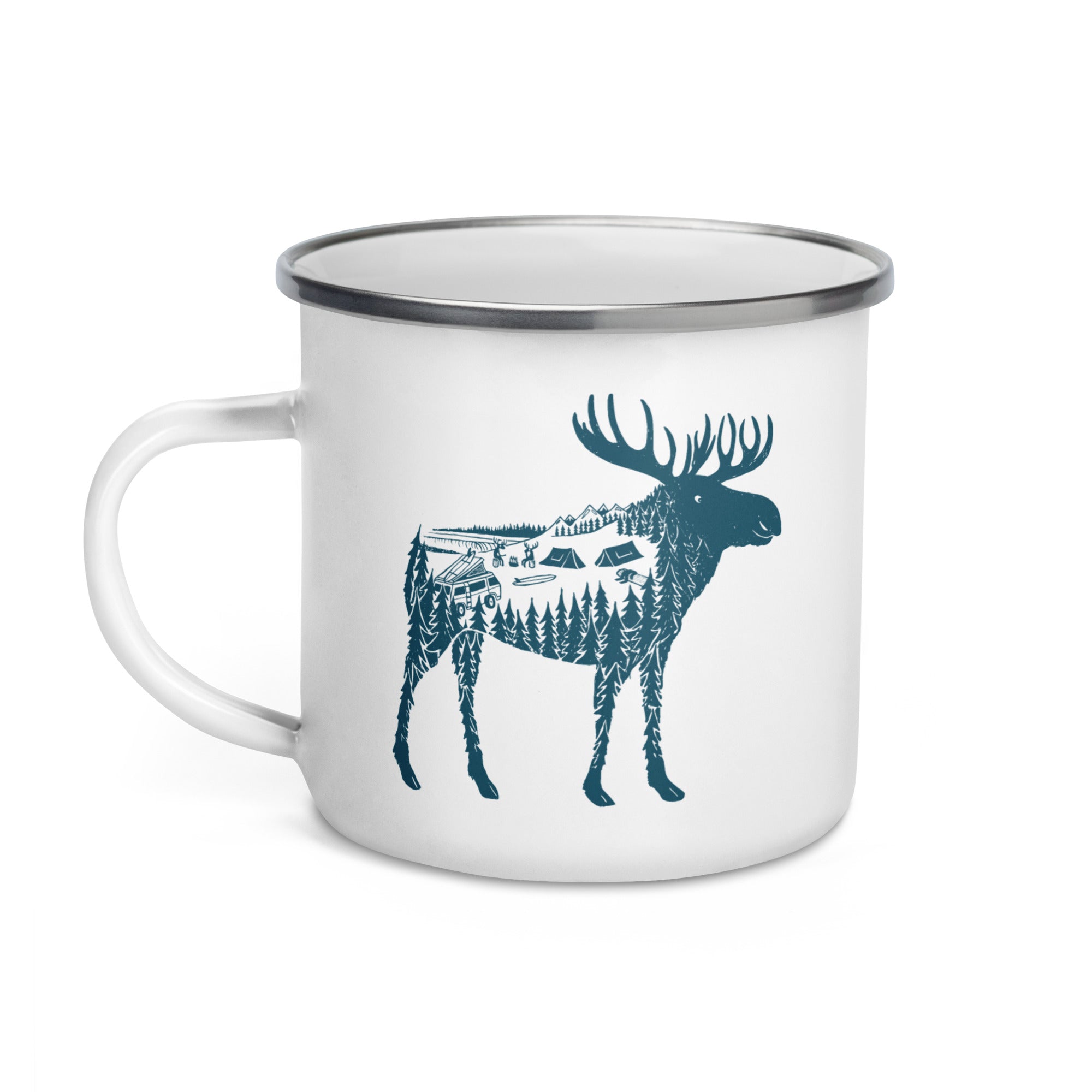 Moose Meet-Up Enamel Mug - OVERLANDERS Outfitter
