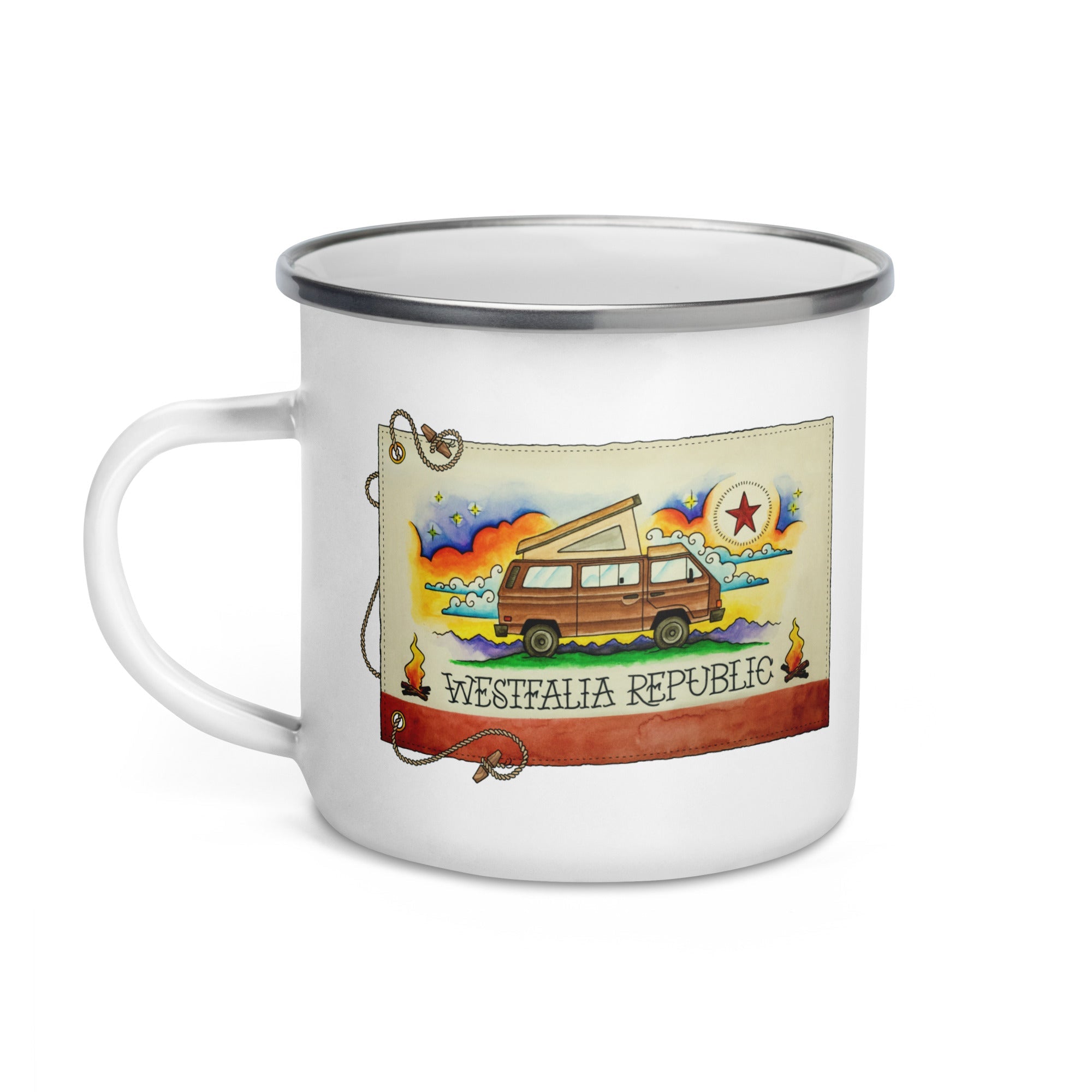 Westfalia Republic Enamel Mug - OVERLANDERS Outfitter