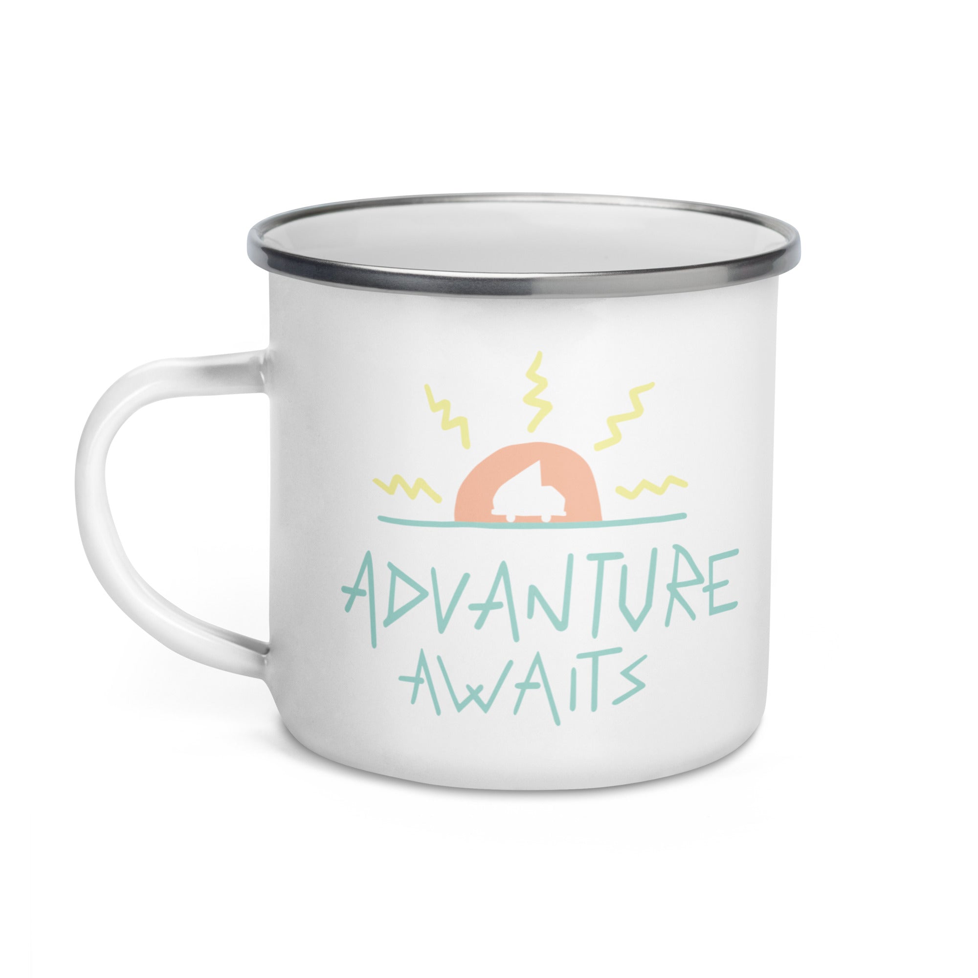 Advanture Awaits Enamel Mug - OVERLANDERS Outfitter