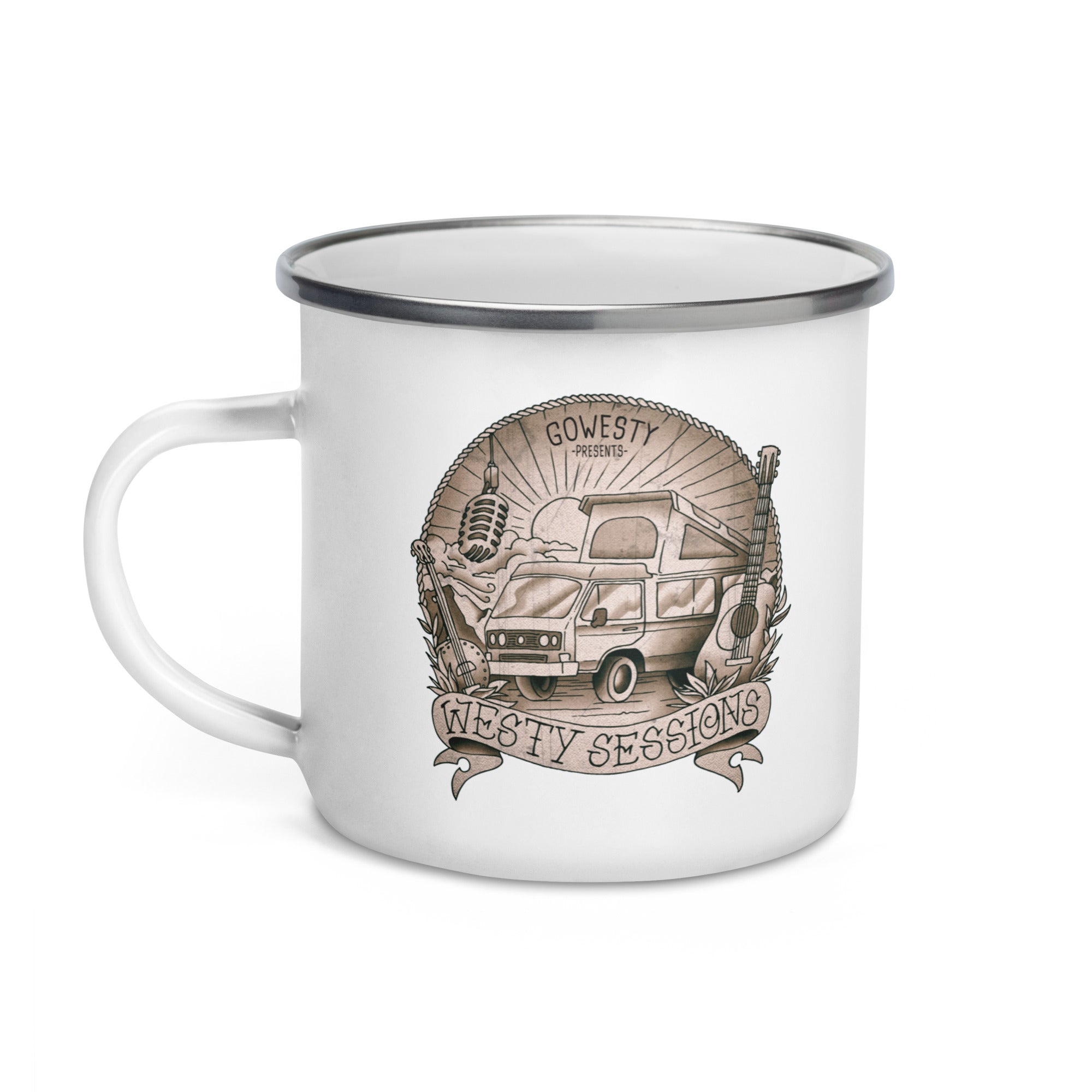 Westy Sessions Enamel Mug - OVERLANDERS Outfitter