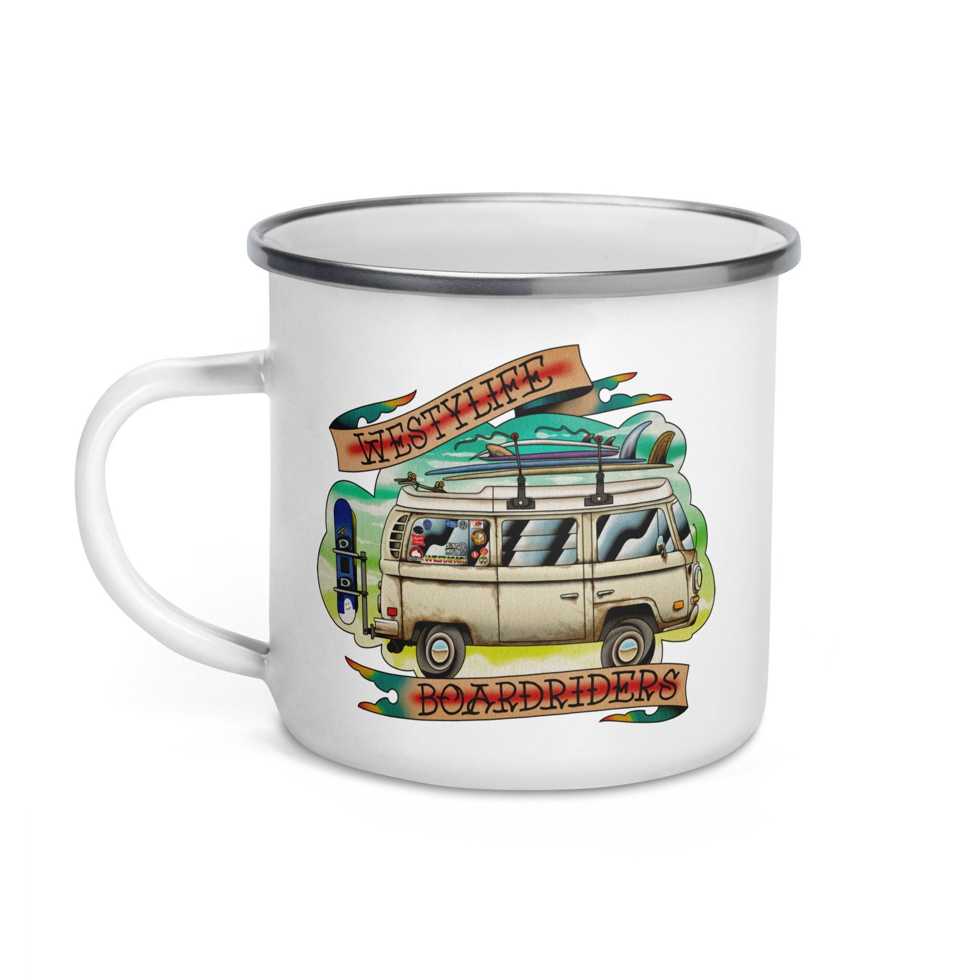 Westy Life Boardriders Enamel Mug - OVERLANDERS Outfitter