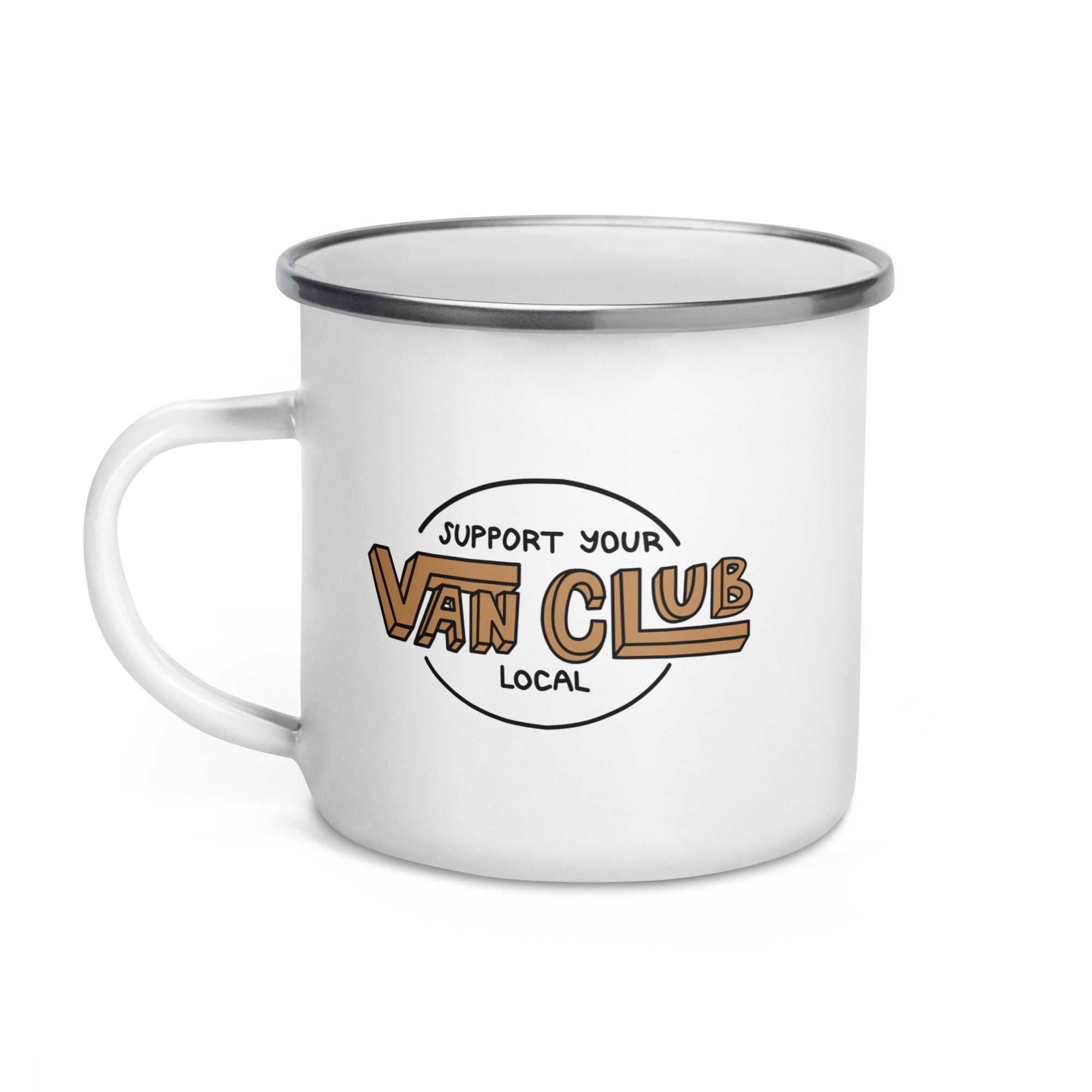 Support Your Local Van Club Enamel Mug - OVERLANDERS Outfitter