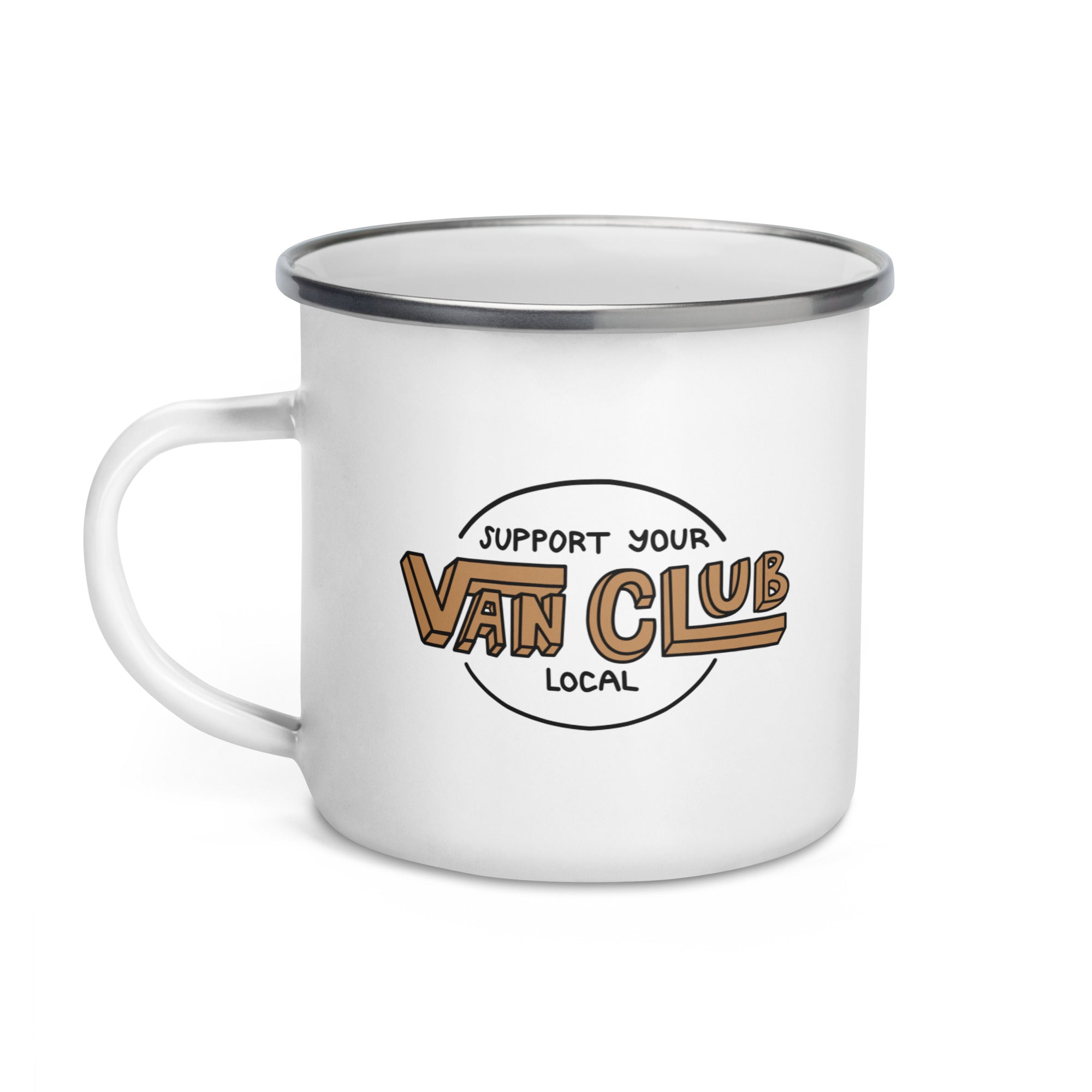 Support Your Local Van Club Enamel Mug - OVERLANDERS Outfitter