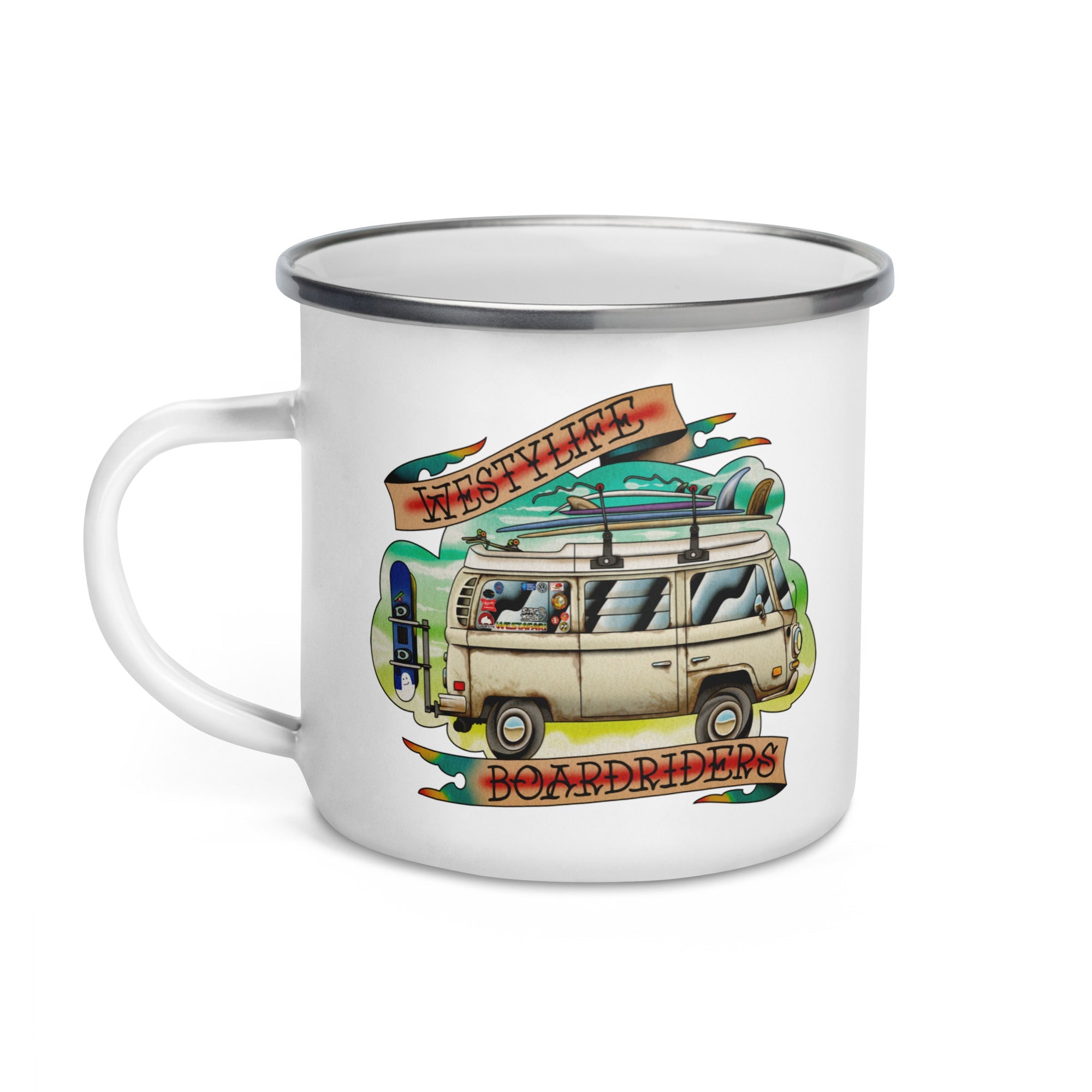 Westy Life Boardriders Enamel Mug - OVERLANDERS Outfitter