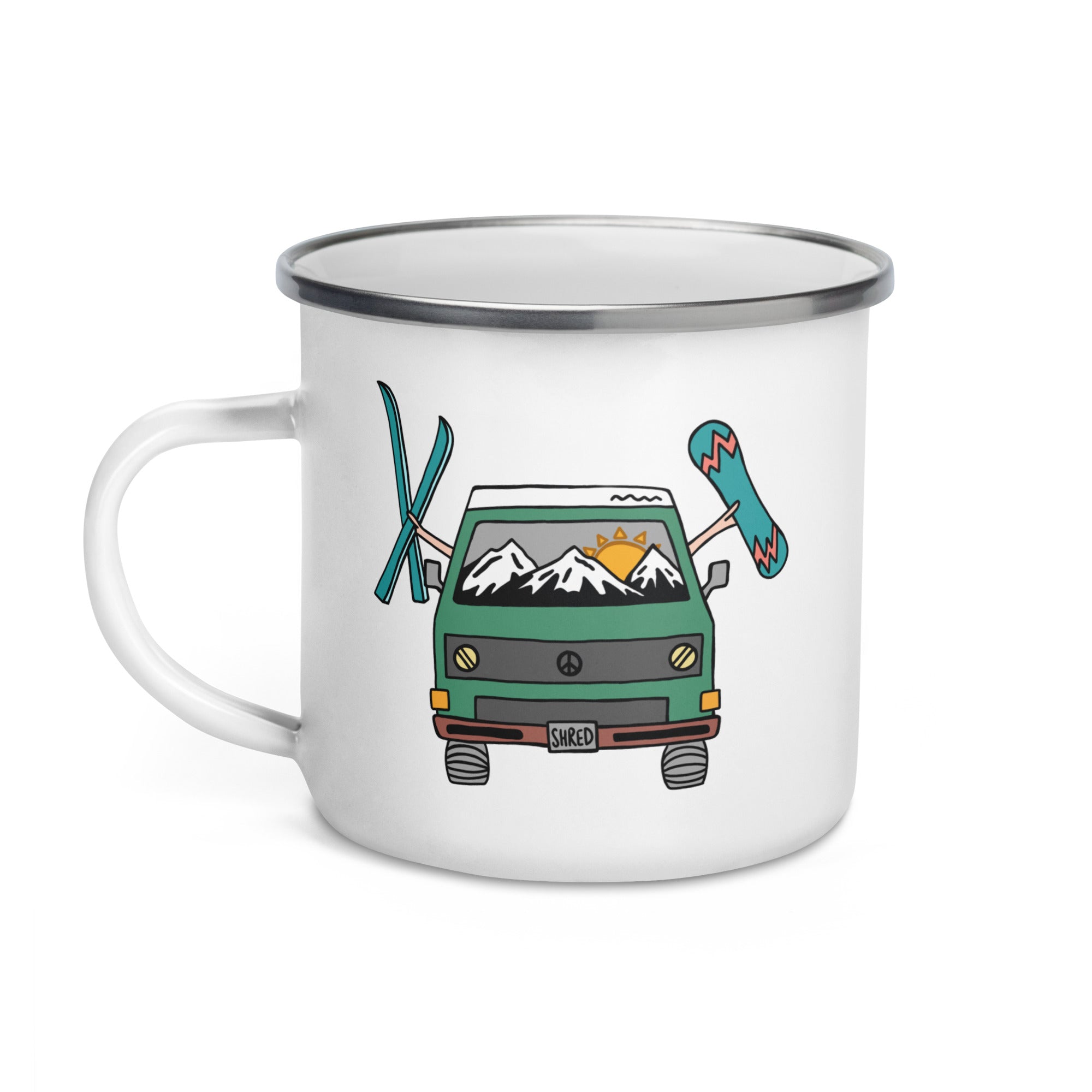 Shred Van Enamel Mug - OVERLANDERS Outfitter